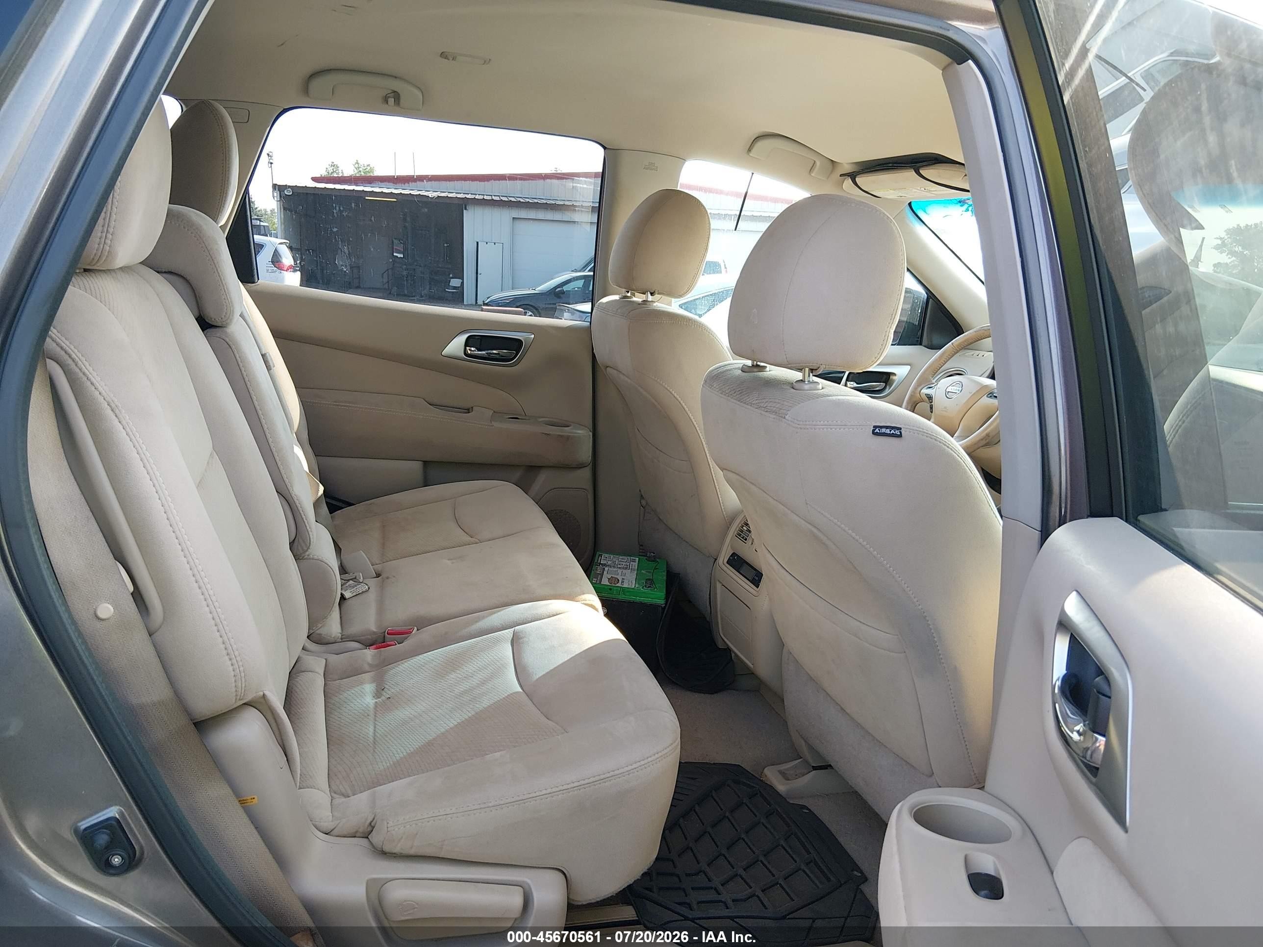2014 Nissan Pathfinder Sv Brown vin: 5N1AR2MM8EC722756