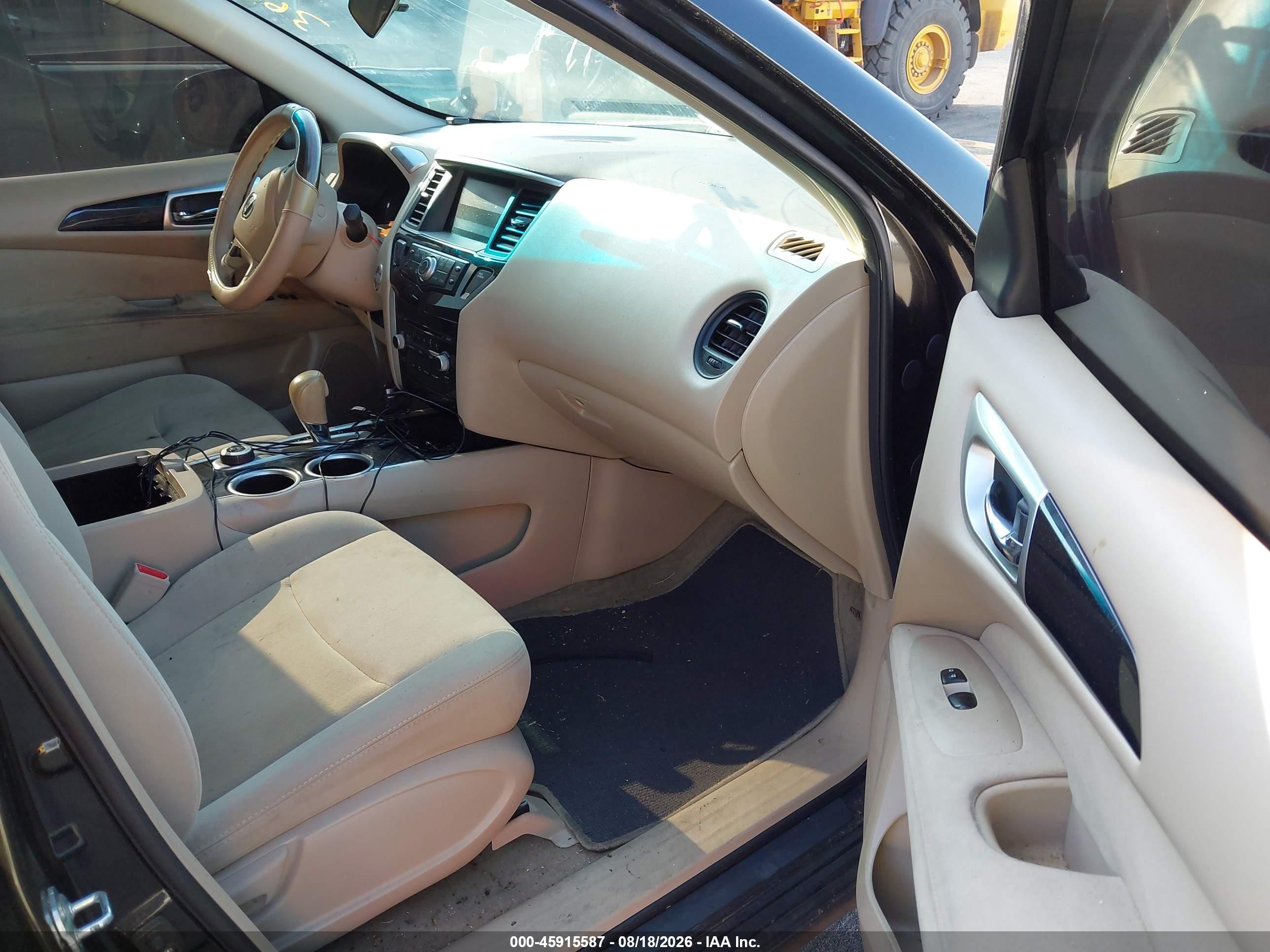 2015 Nissan Pathfinder S Black vin: 5N1AR2MM8FC601503