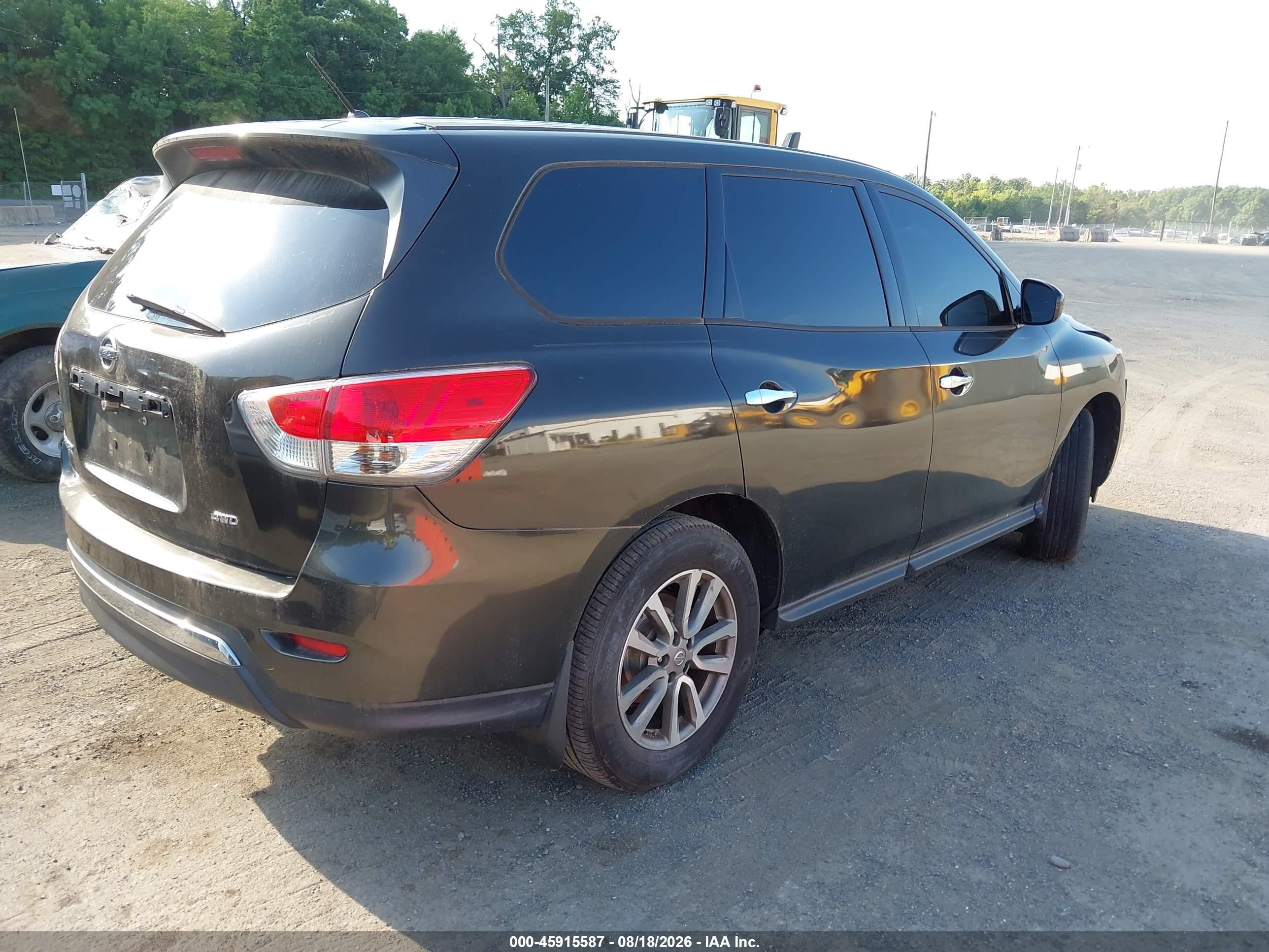 2015 Nissan Pathfinder S Black vin: 5N1AR2MM8FC601503