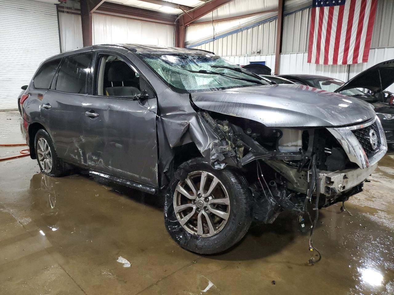 2015 Nissan Pathfinder S Gray vin: 5N1AR2MM8FC614932
