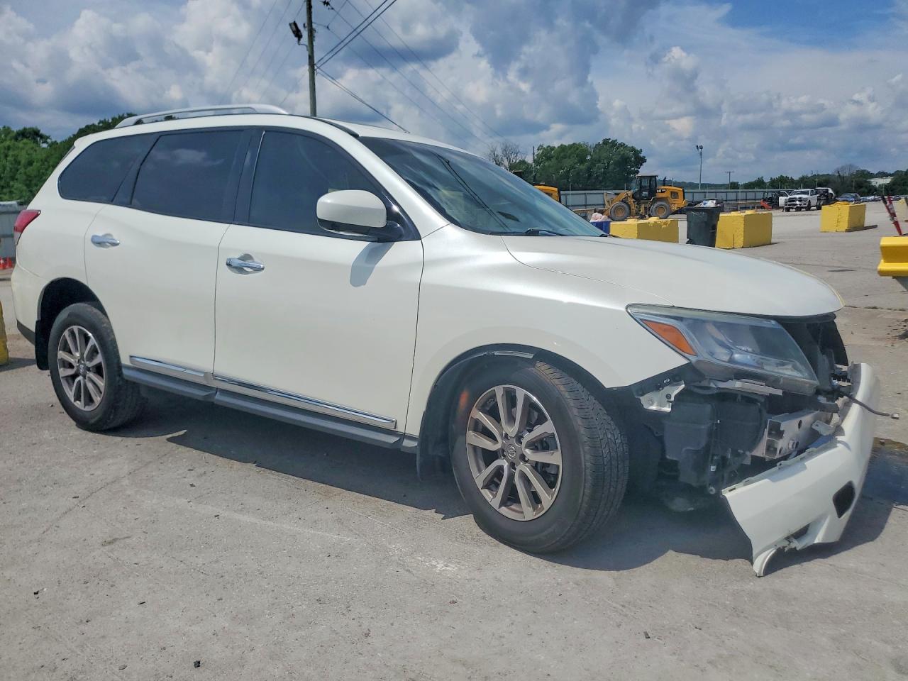 2015 Nissan Pathfinder Sl White vin: 5N1AR2MM8FC641452