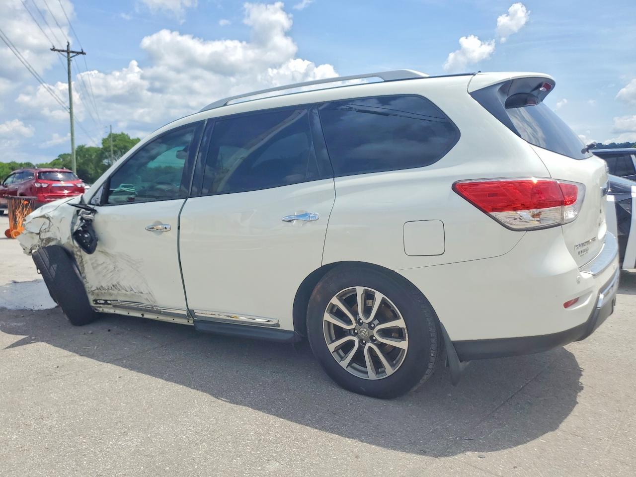 2015 Nissan Pathfinder Sl White vin: 5N1AR2MM8FC641452