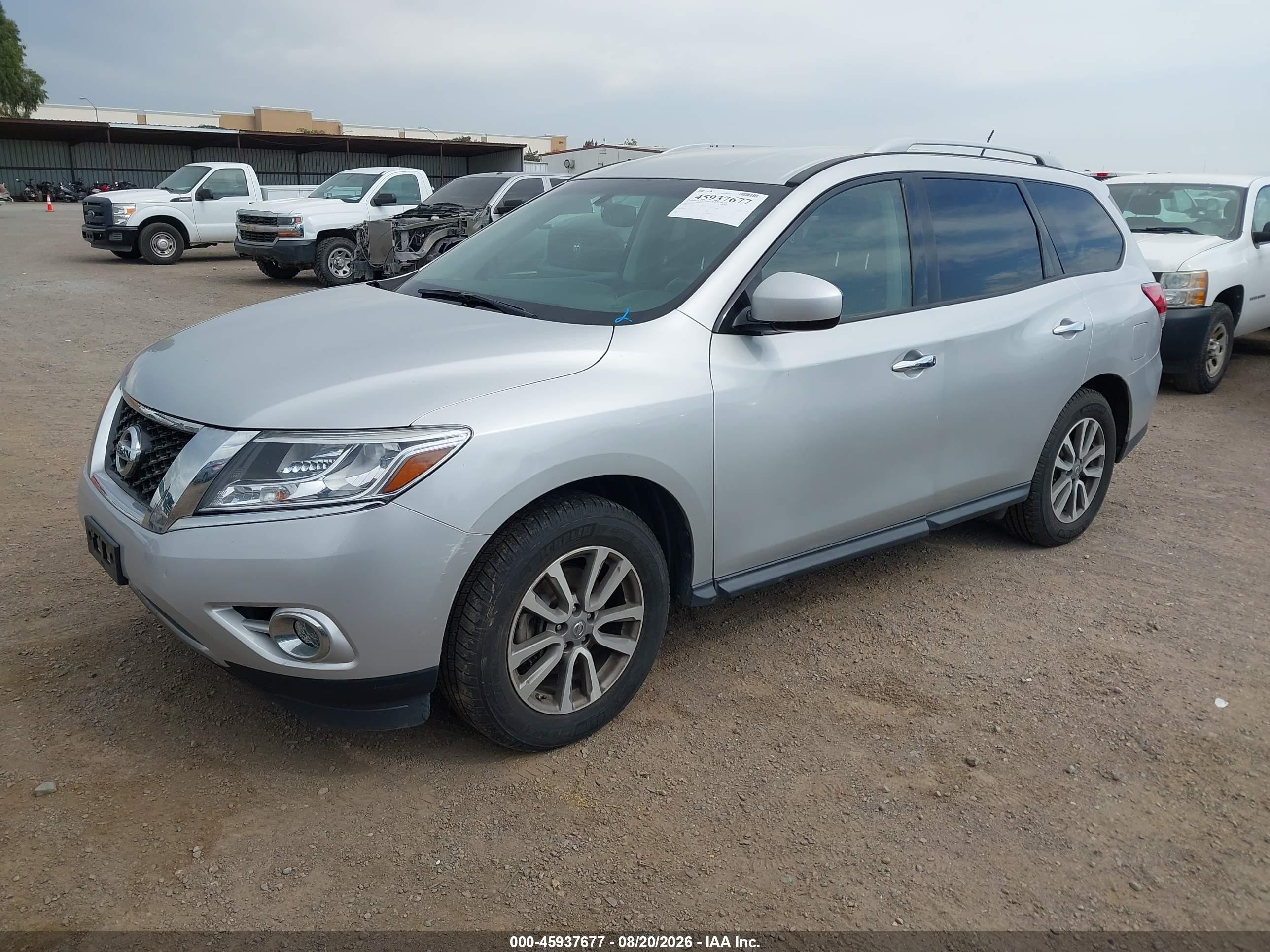 2015 Nissan Pathfinder Platinum/s/sl/sv Silver vin: 5N1AR2MM8FC647591