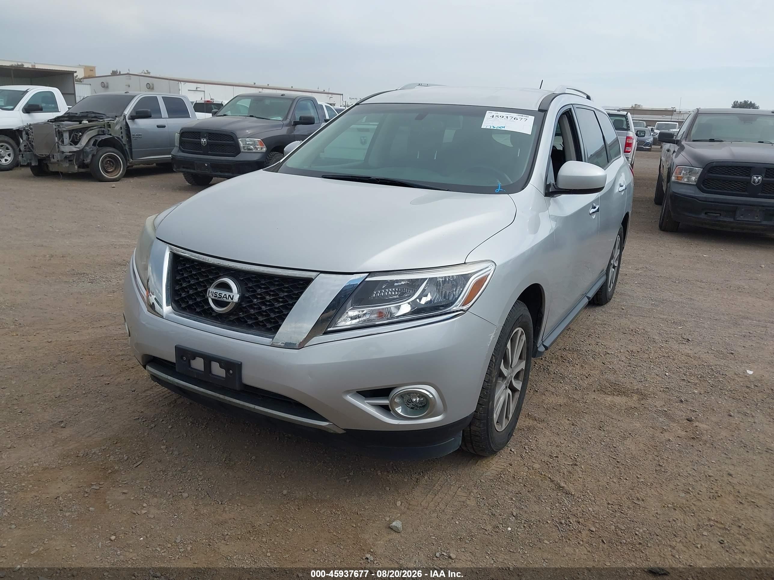 2015 Nissan Pathfinder Platinum/s/sl/sv Silver vin: 5N1AR2MM8FC647591