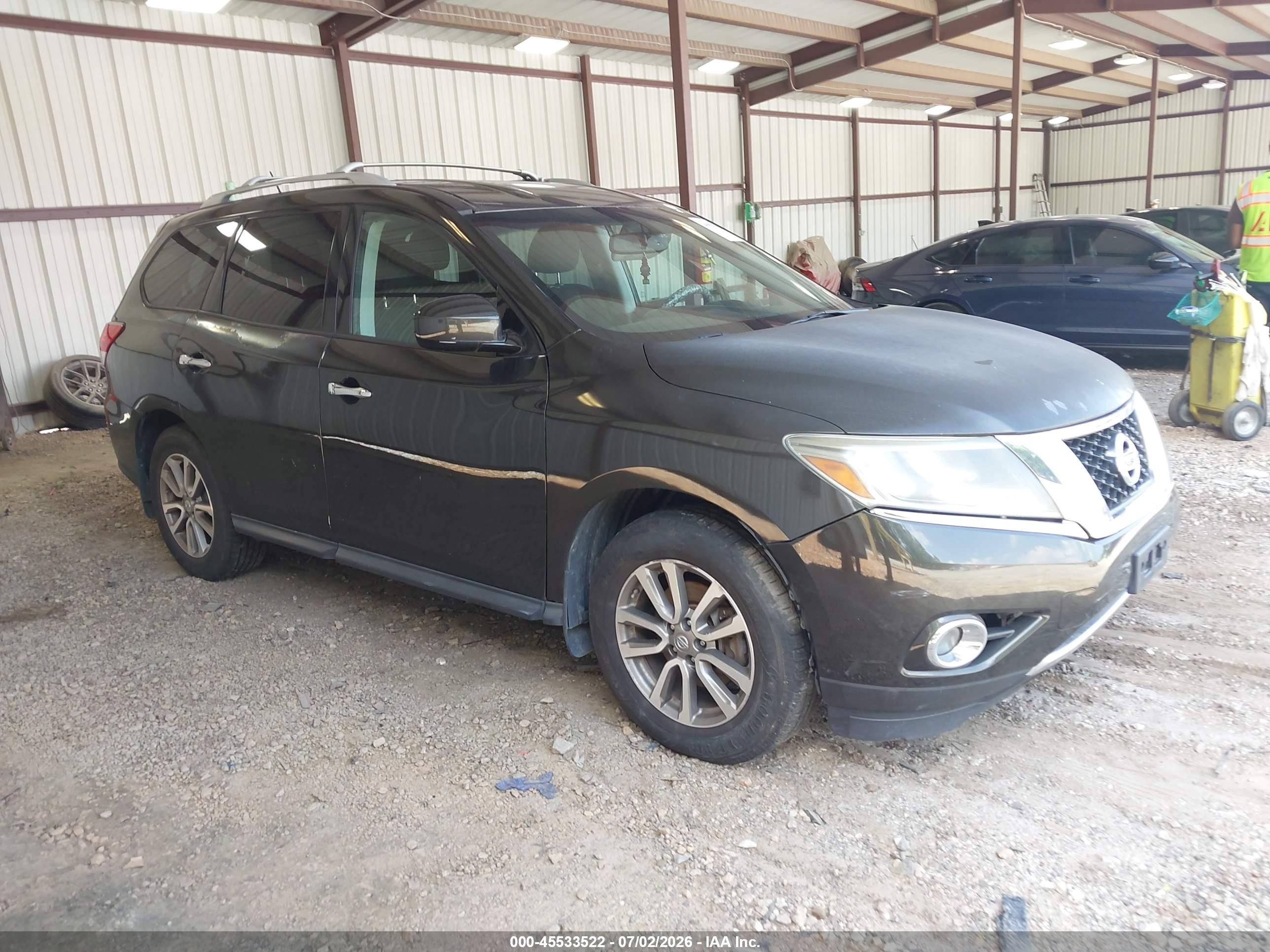 2015 Nissan Pathfinder Sv Black vin: 5N1AR2MM8FC675066