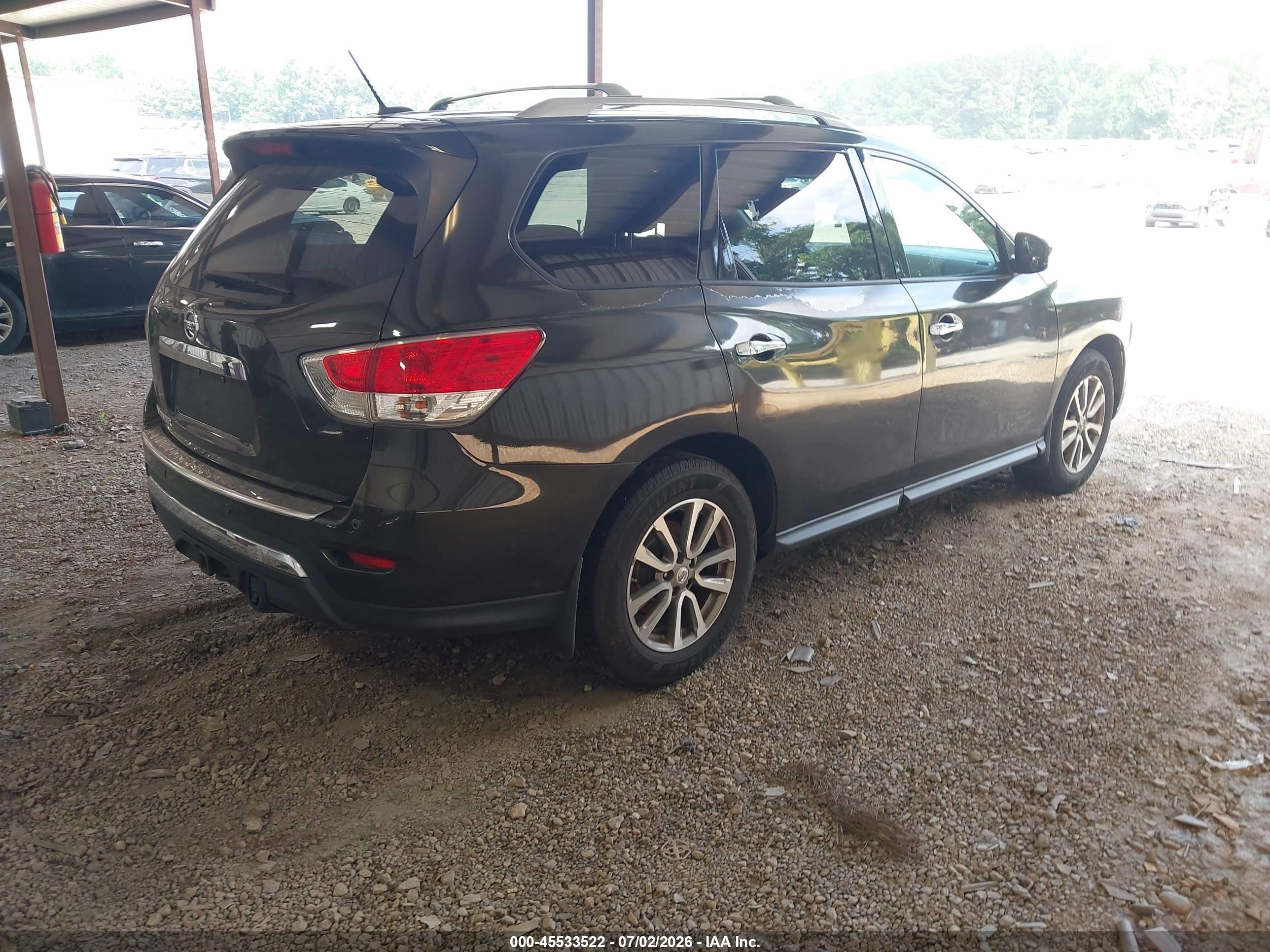 2015 Nissan Pathfinder Sv Black vin: 5N1AR2MM8FC675066