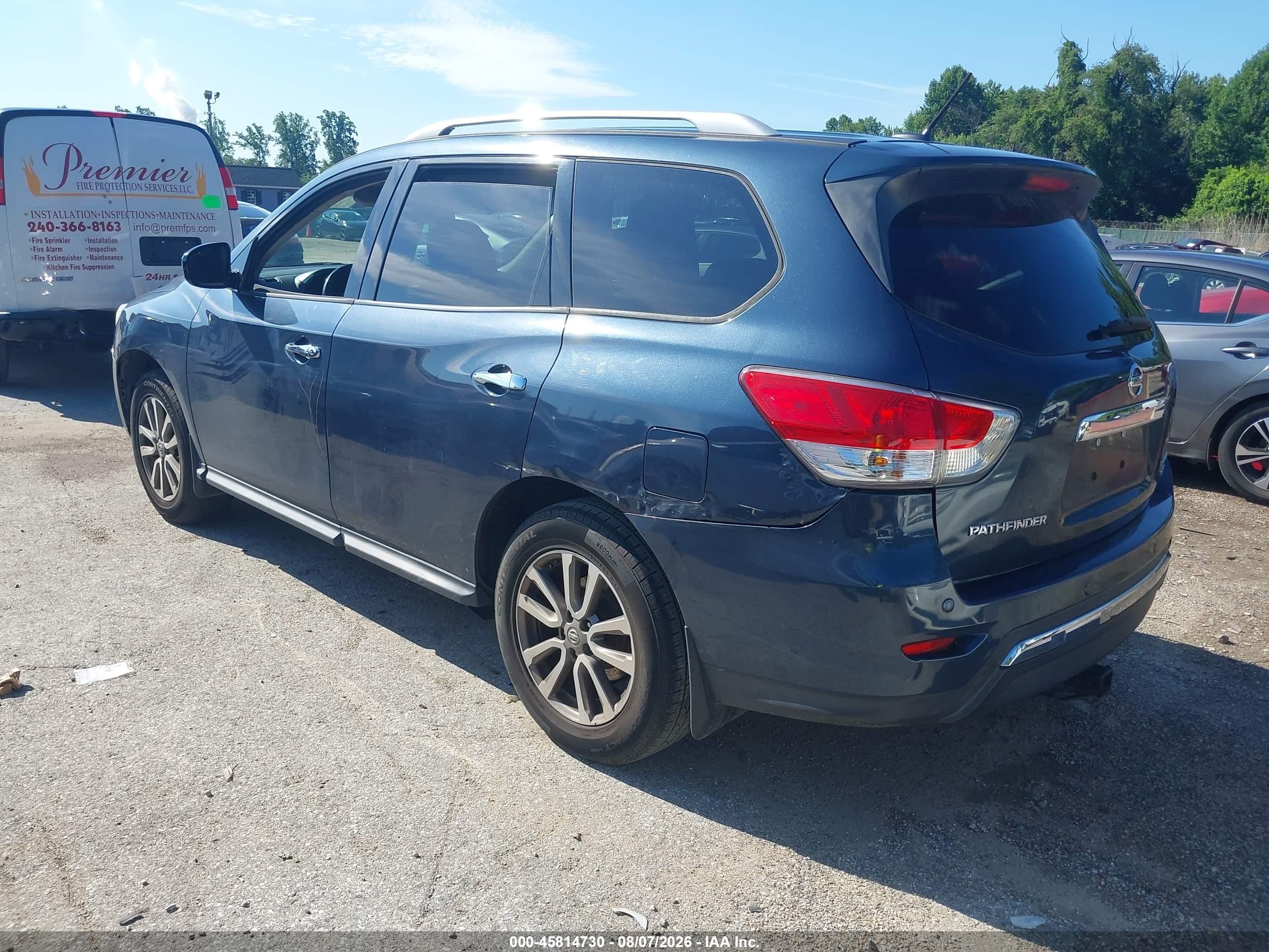 2015 Nissan Pathfinder Sv Blue vin: 5N1AR2MM8FC675455