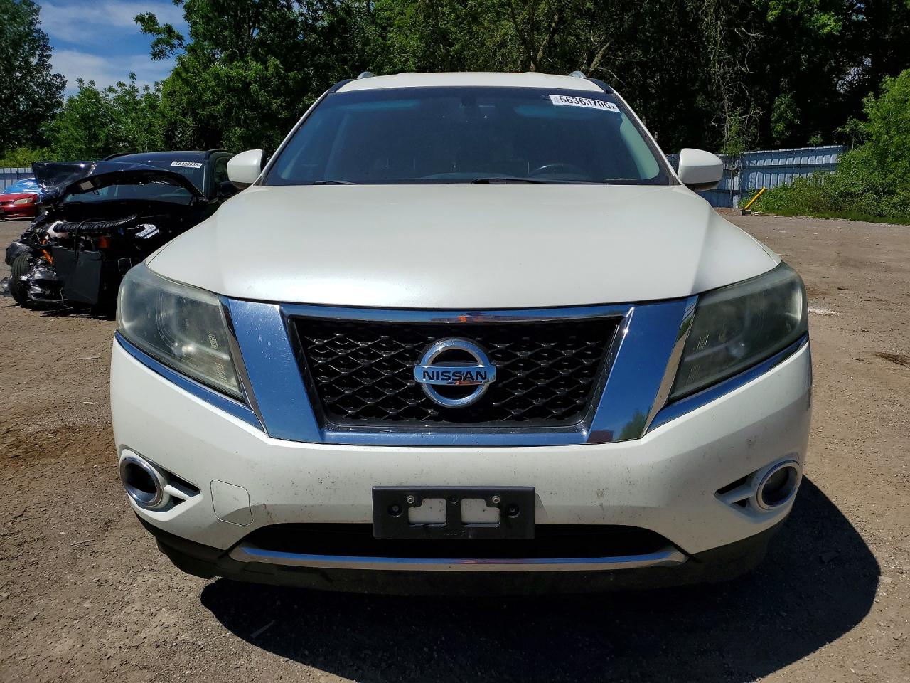 2015 Nissan Pathfinder S White vin: 5N1AR2MM8FC682230