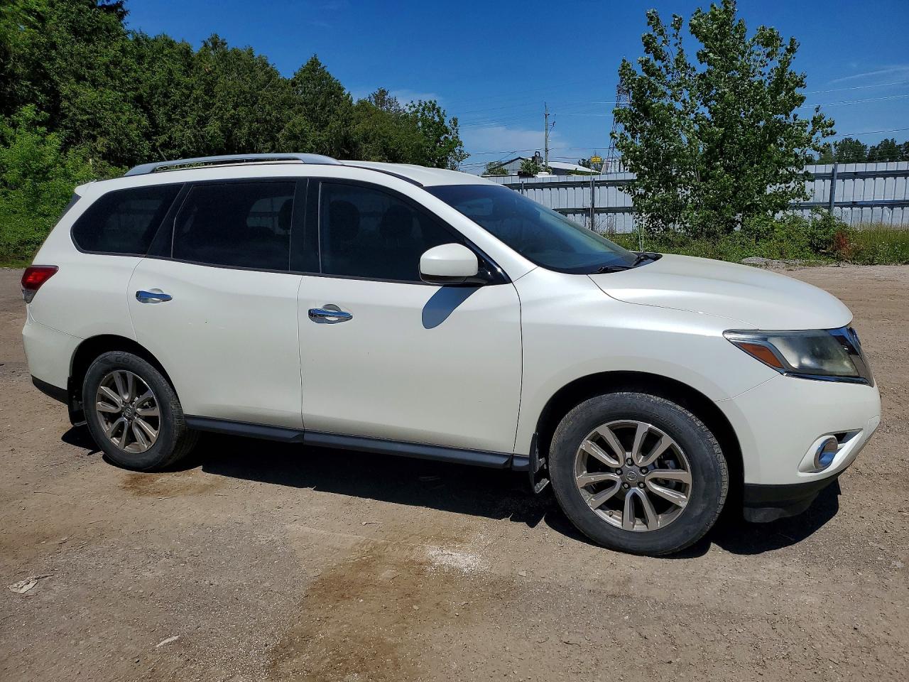 2015 Nissan Pathfinder S White vin: 5N1AR2MM8FC682230