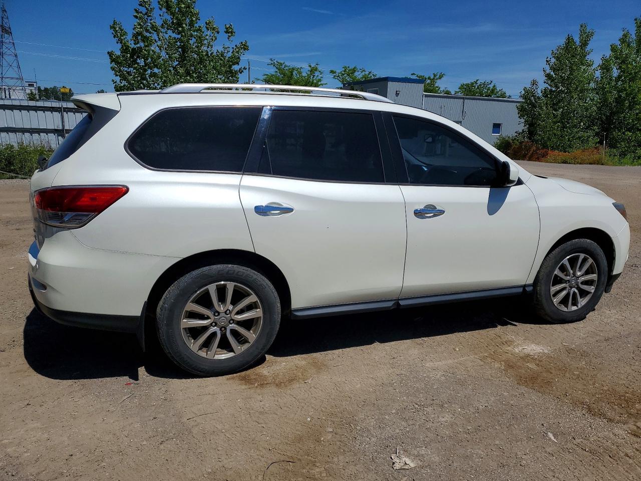 2015 Nissan Pathfinder S White vin: 5N1AR2MM8FC682230