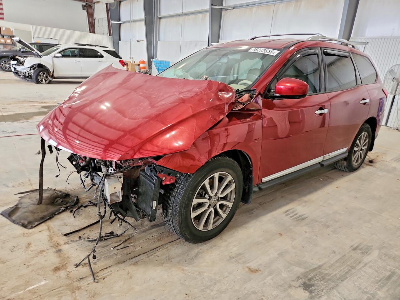 2015 Nissan Pathfinder Sl Red vin: 5N1AR2MM8FC697102