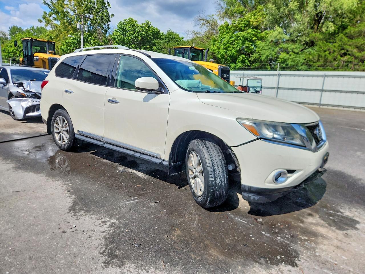 2015 Nissan Pathfinder Sl White vin: 5N1AR2MM8FC699691