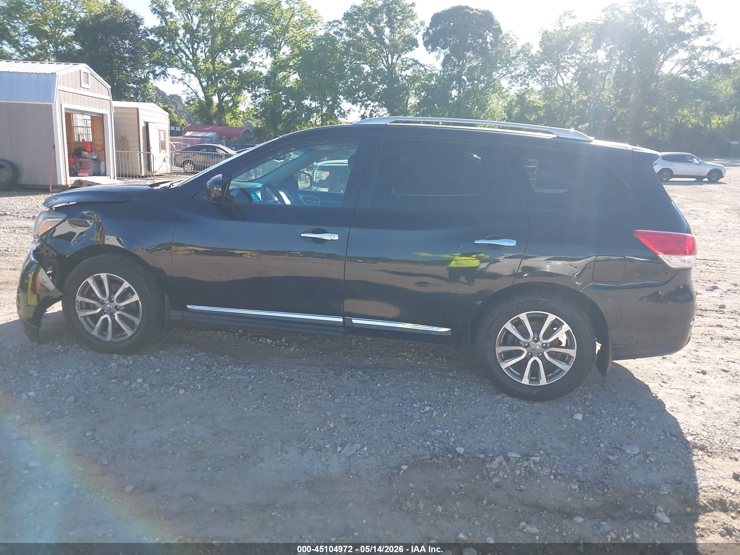 2015 Nissan Pathfinder Sl Black vin: 5N1AR2MM8FC706400