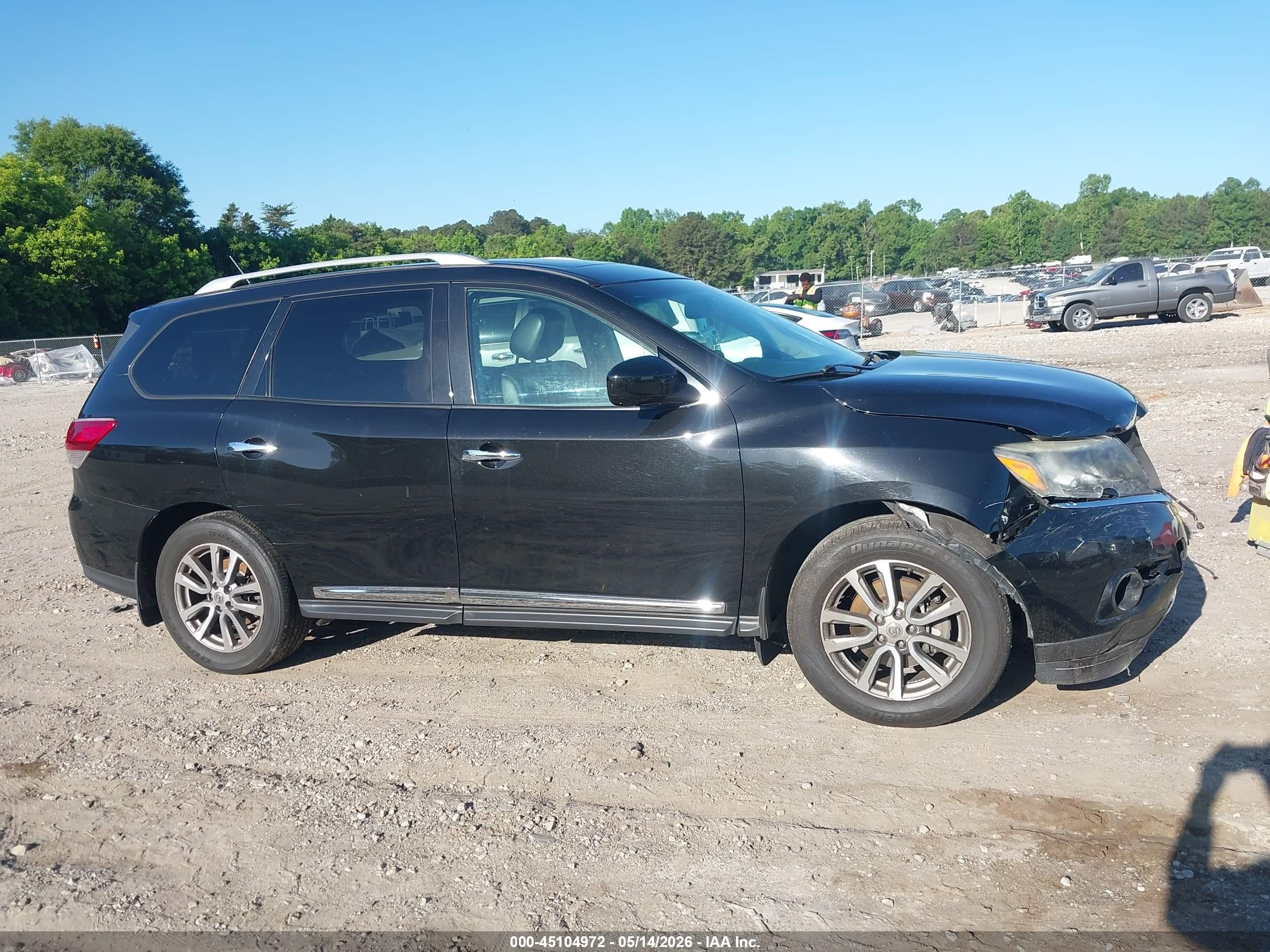 2015 Nissan Pathfinder Sl Black vin: 5N1AR2MM8FC706400
