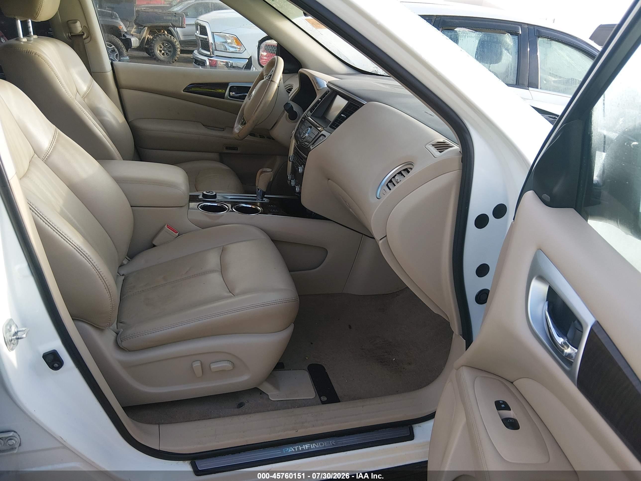 2015 Nissan Pathfinder Sl White vin: 5N1AR2MM8FC711290