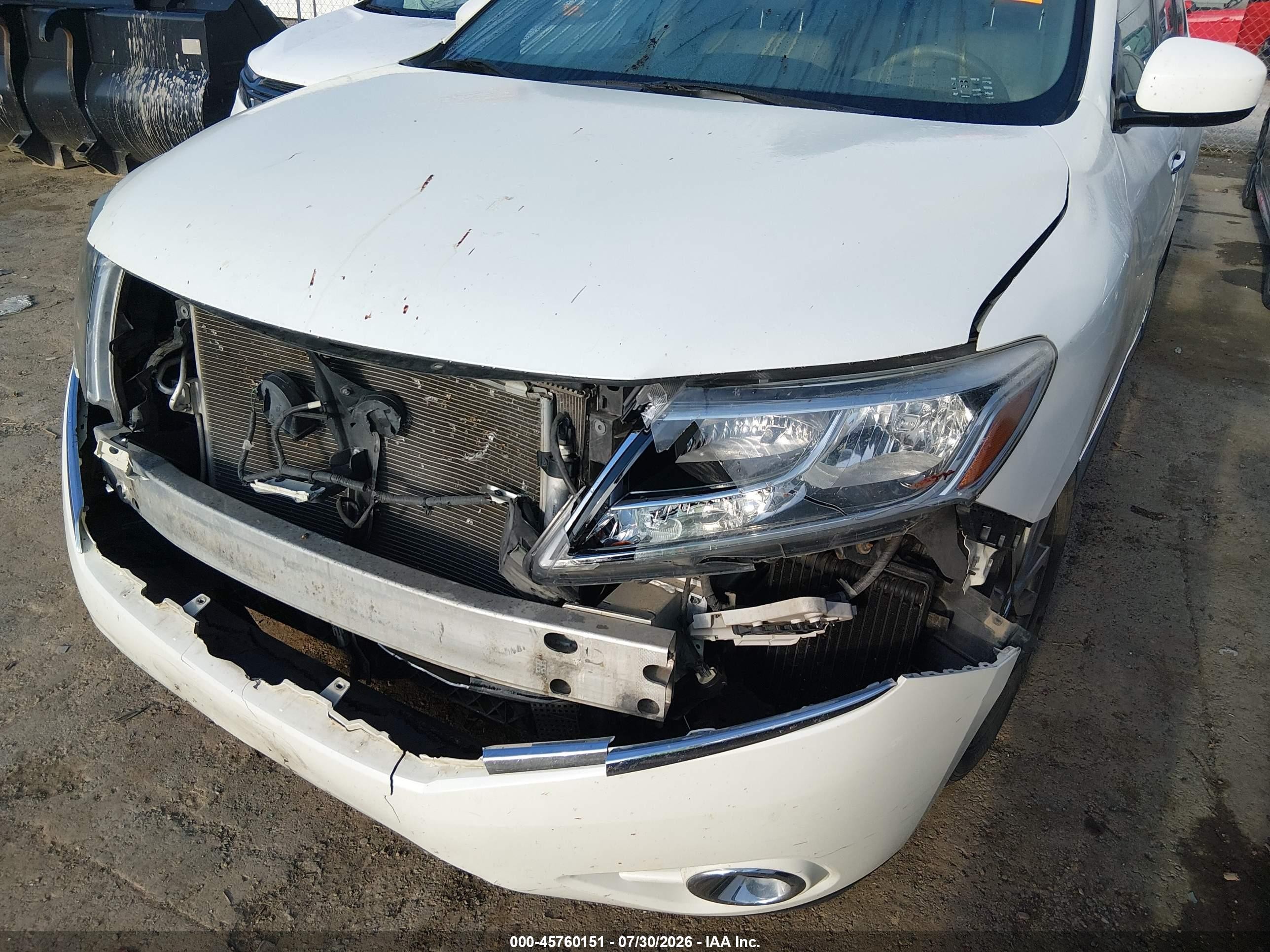 2015 Nissan Pathfinder Sl White vin: 5N1AR2MM8FC711290