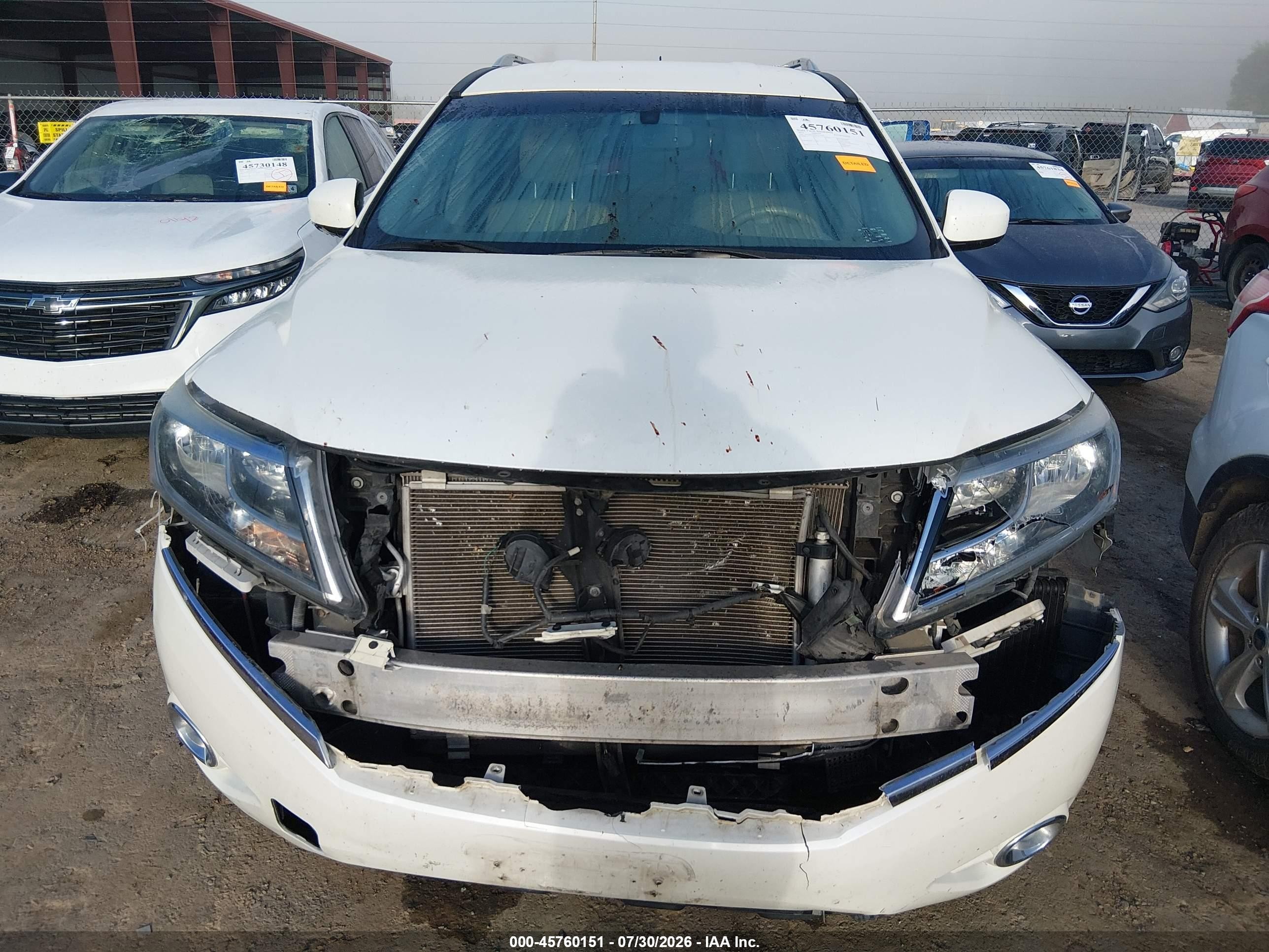 2015 Nissan Pathfinder Sl White vin: 5N1AR2MM8FC711290