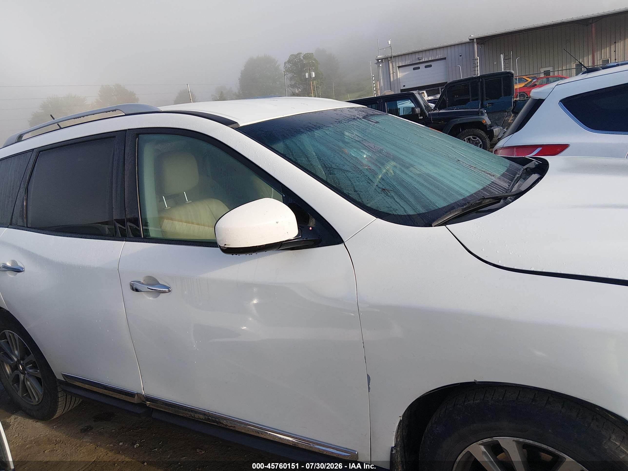 2015 Nissan Pathfinder Sl White vin: 5N1AR2MM8FC711290