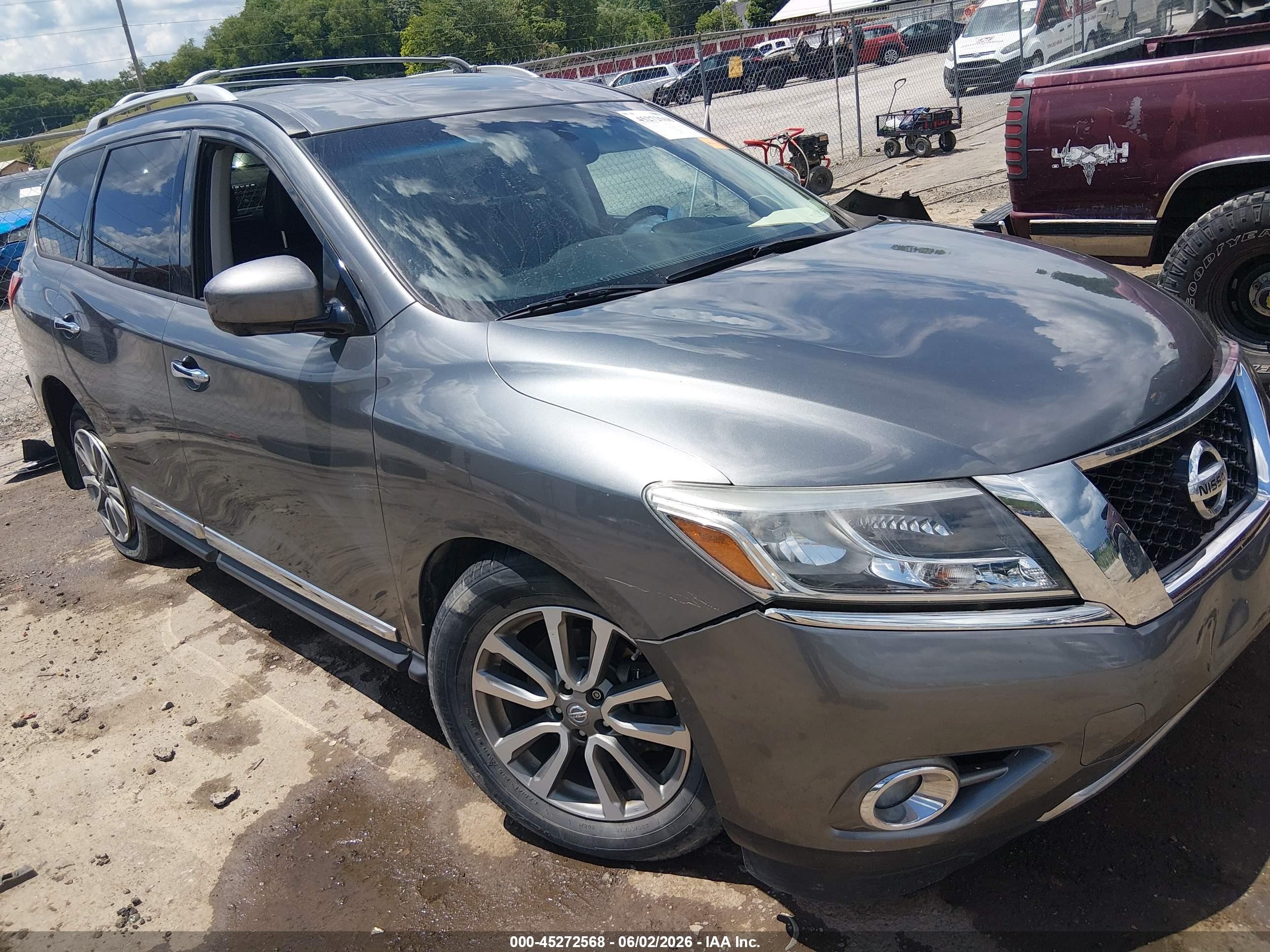 2015 Nissan Pathfinder Sl Gray vin: 5N1AR2MM8FC714531