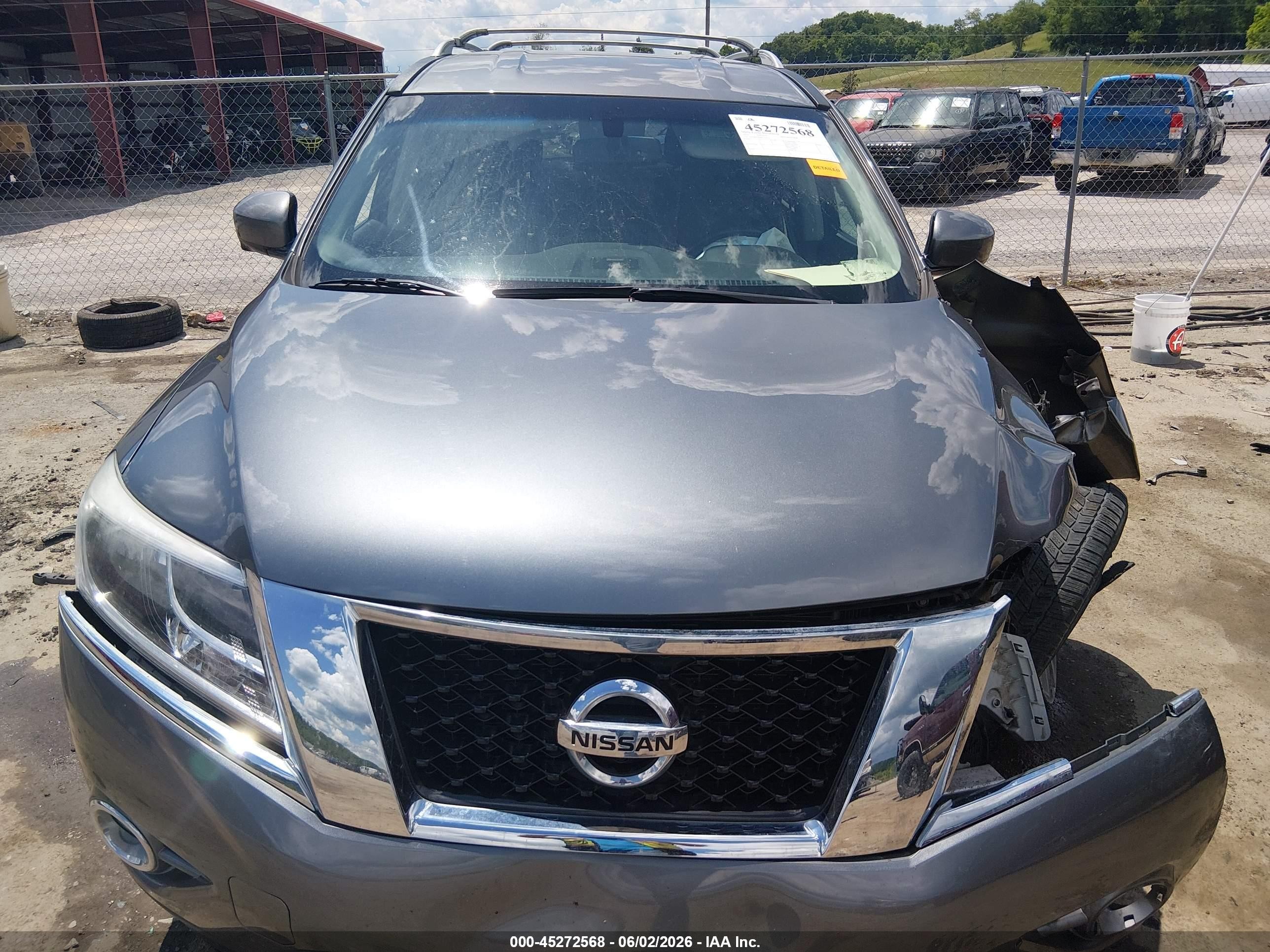 2015 Nissan Pathfinder Sl Gray vin: 5N1AR2MM8FC714531