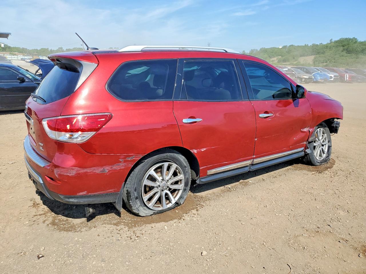 2015 Nissan Pathfinder Sl Burgundy vin: 5N1AR2MM8FC718434