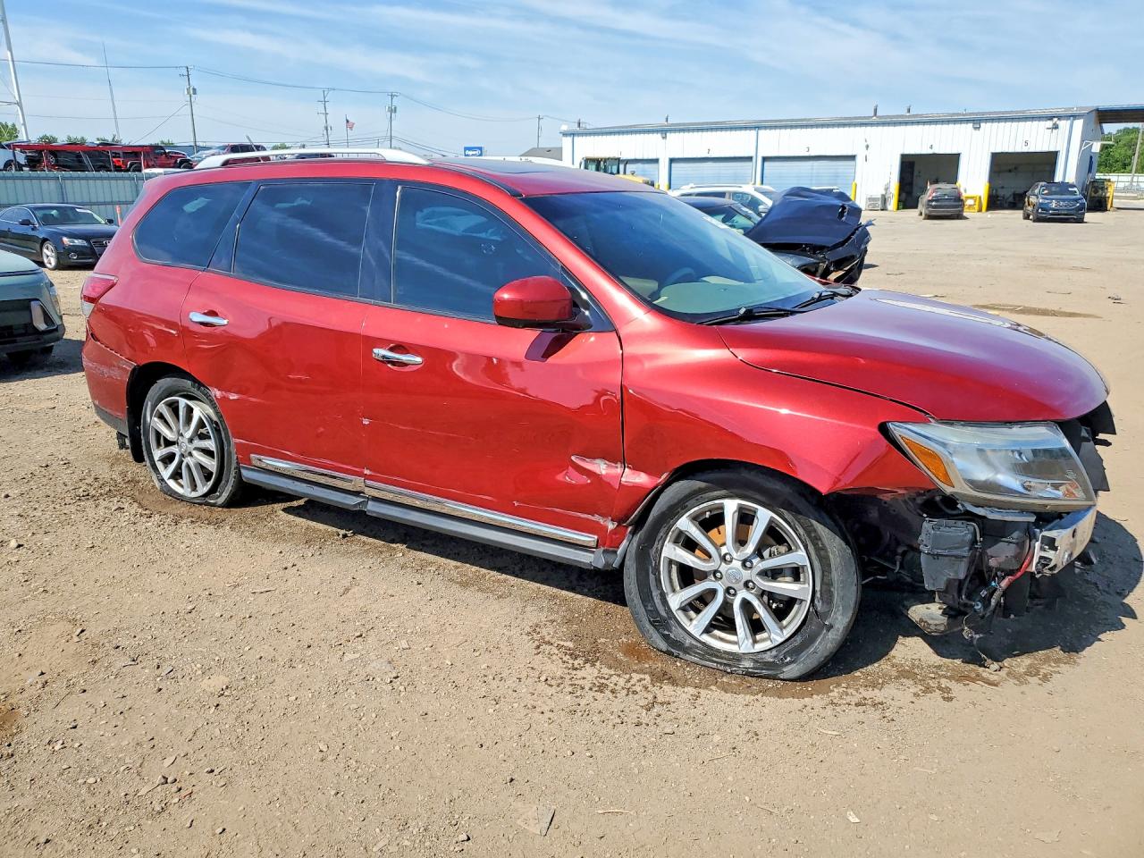 2015 Nissan Pathfinder Sl Burgundy vin: 5N1AR2MM8FC718434