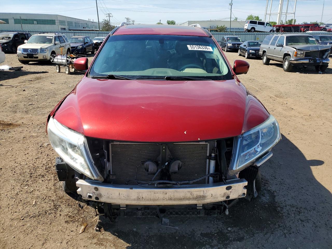 2015 Nissan Pathfinder Sl Burgundy vin: 5N1AR2MM8FC718434