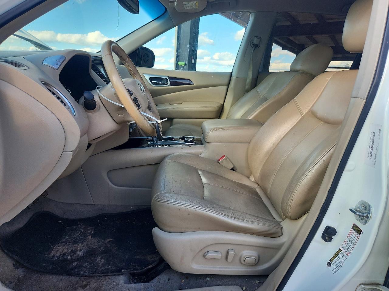 2013 Nissan Pathfinder S White vin: 5N1AR2MM9DC603161