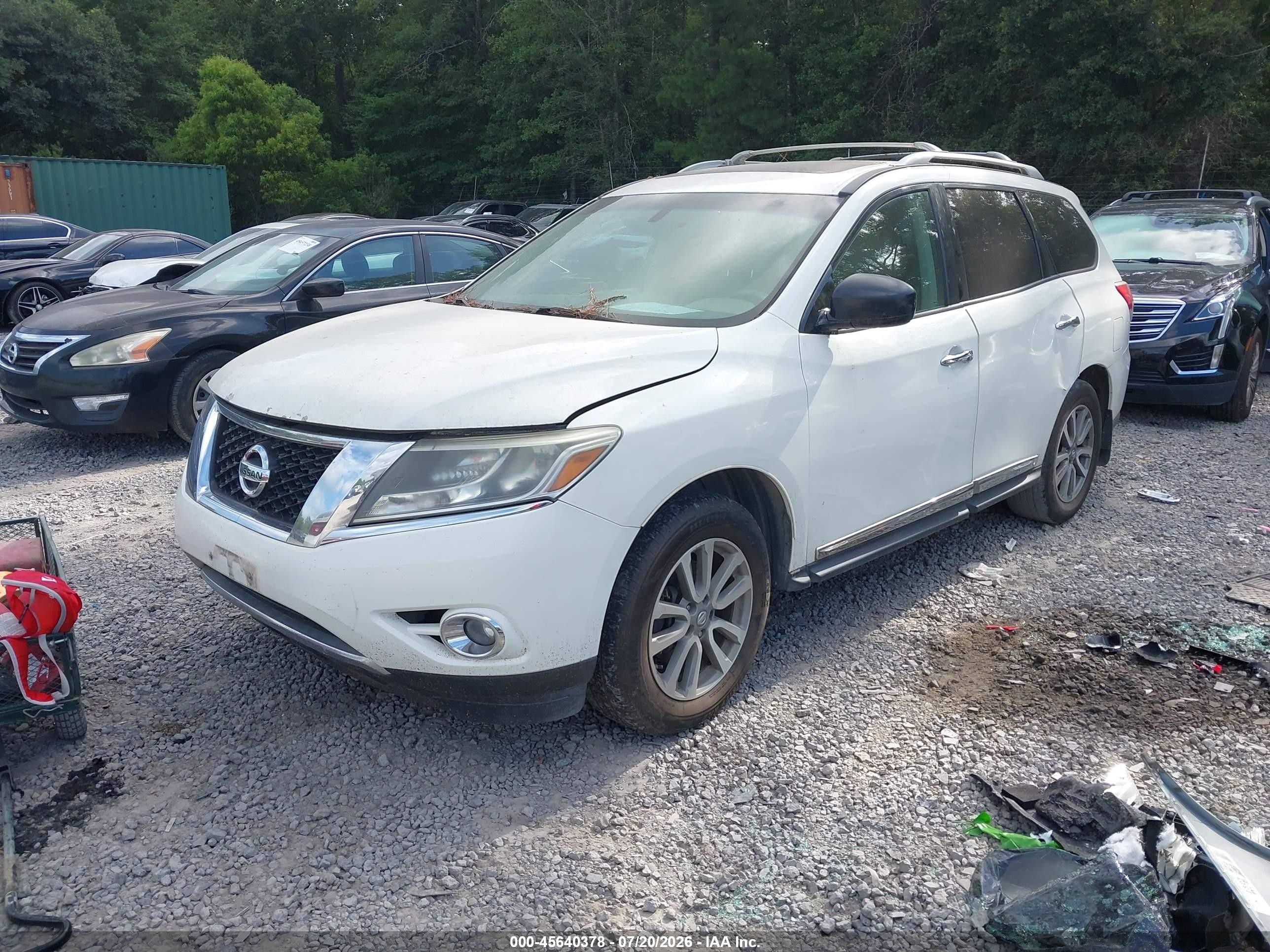 2013 Nissan Pathfinder Sl White vin: 5N1AR2MM9DC613253