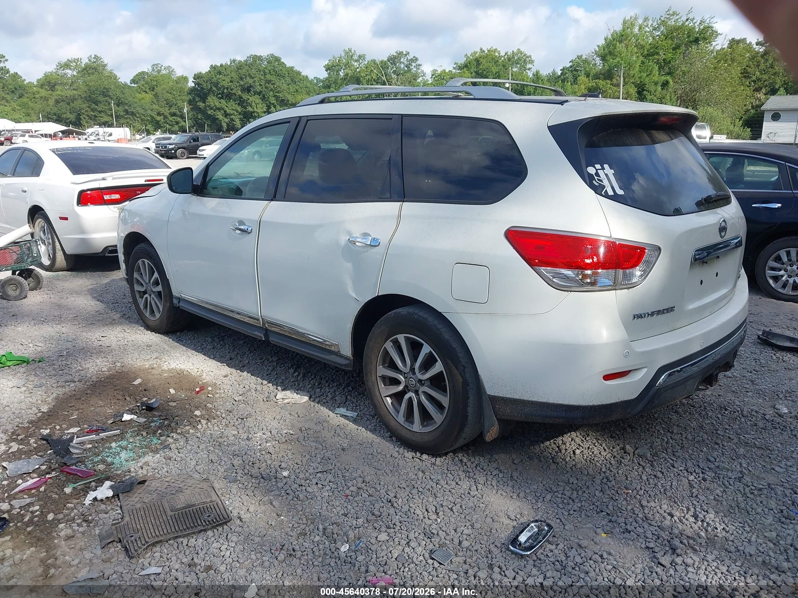 2013 Nissan Pathfinder Sl White vin: 5N1AR2MM9DC613253