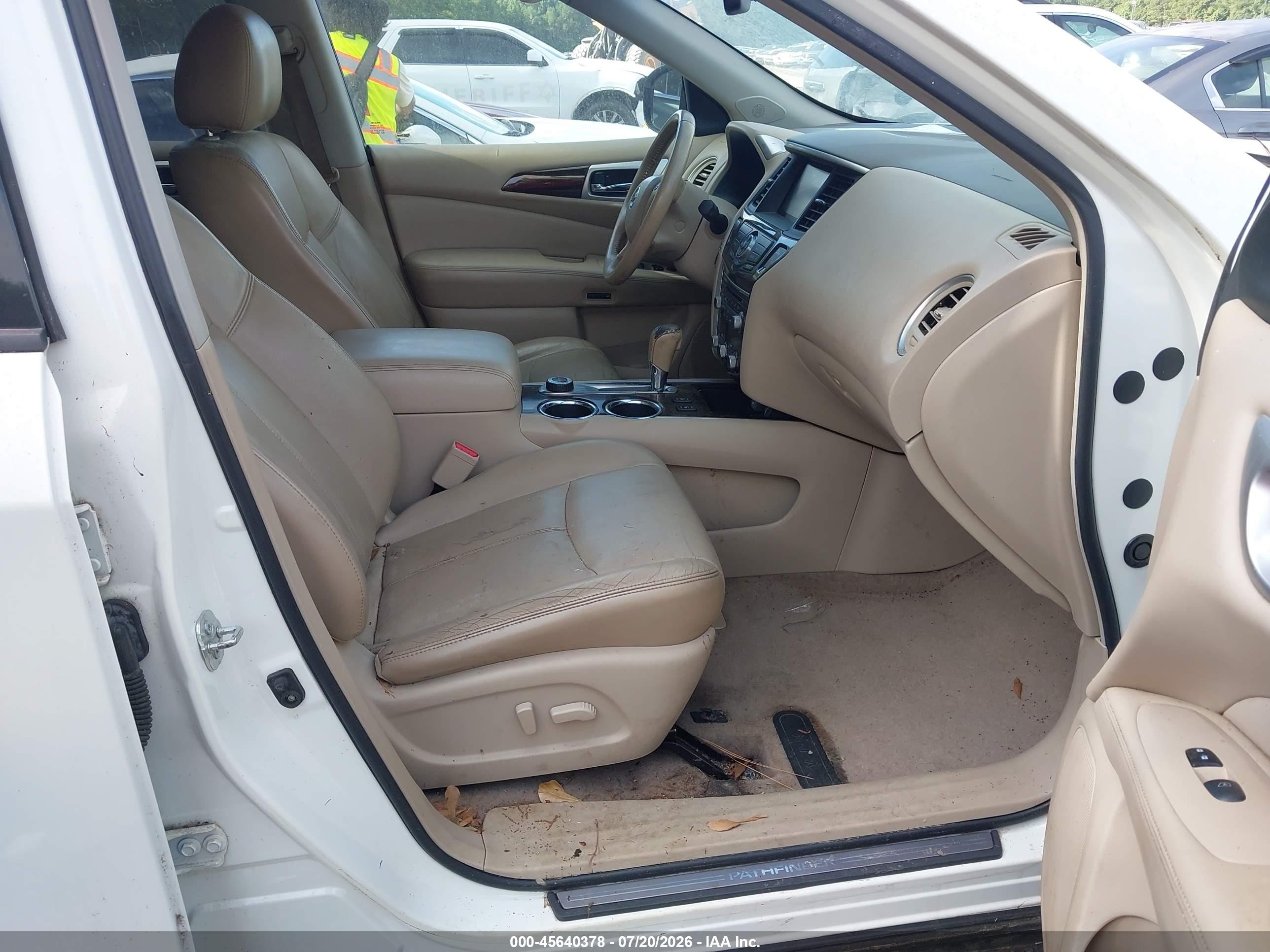 2013 Nissan Pathfinder Sl White vin: 5N1AR2MM9DC613253
