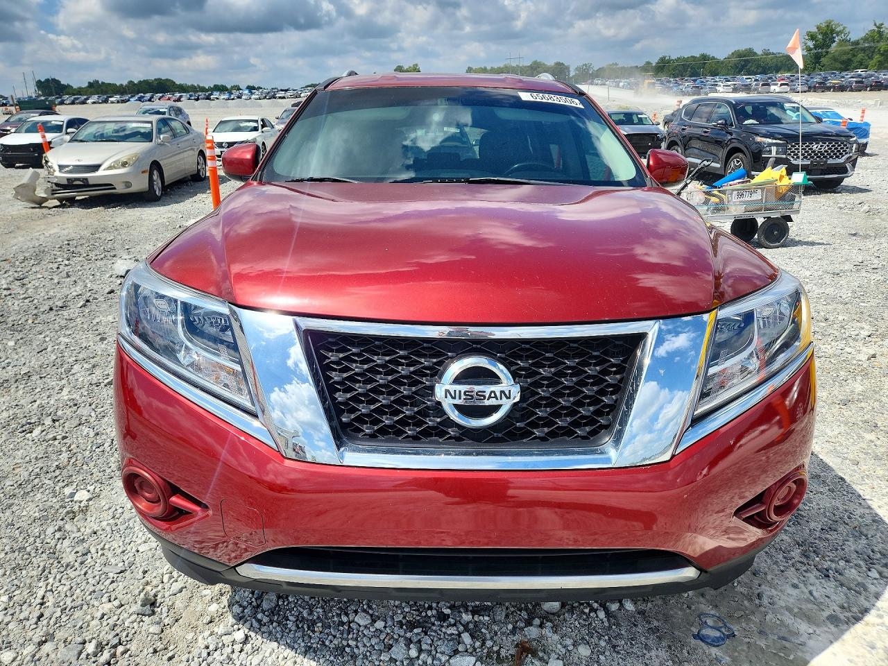 2013 Nissan Pathfinder S Red vin: 5N1AR2MM9DC613527