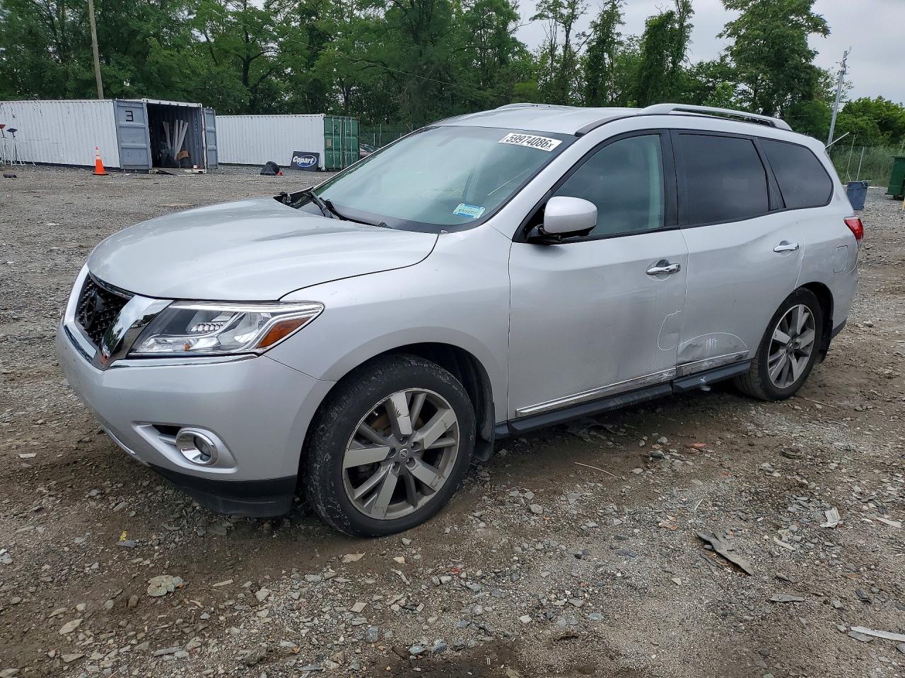 2013 Nissan Pathfinder S Silver vin: 5N1AR2MM9DC617058