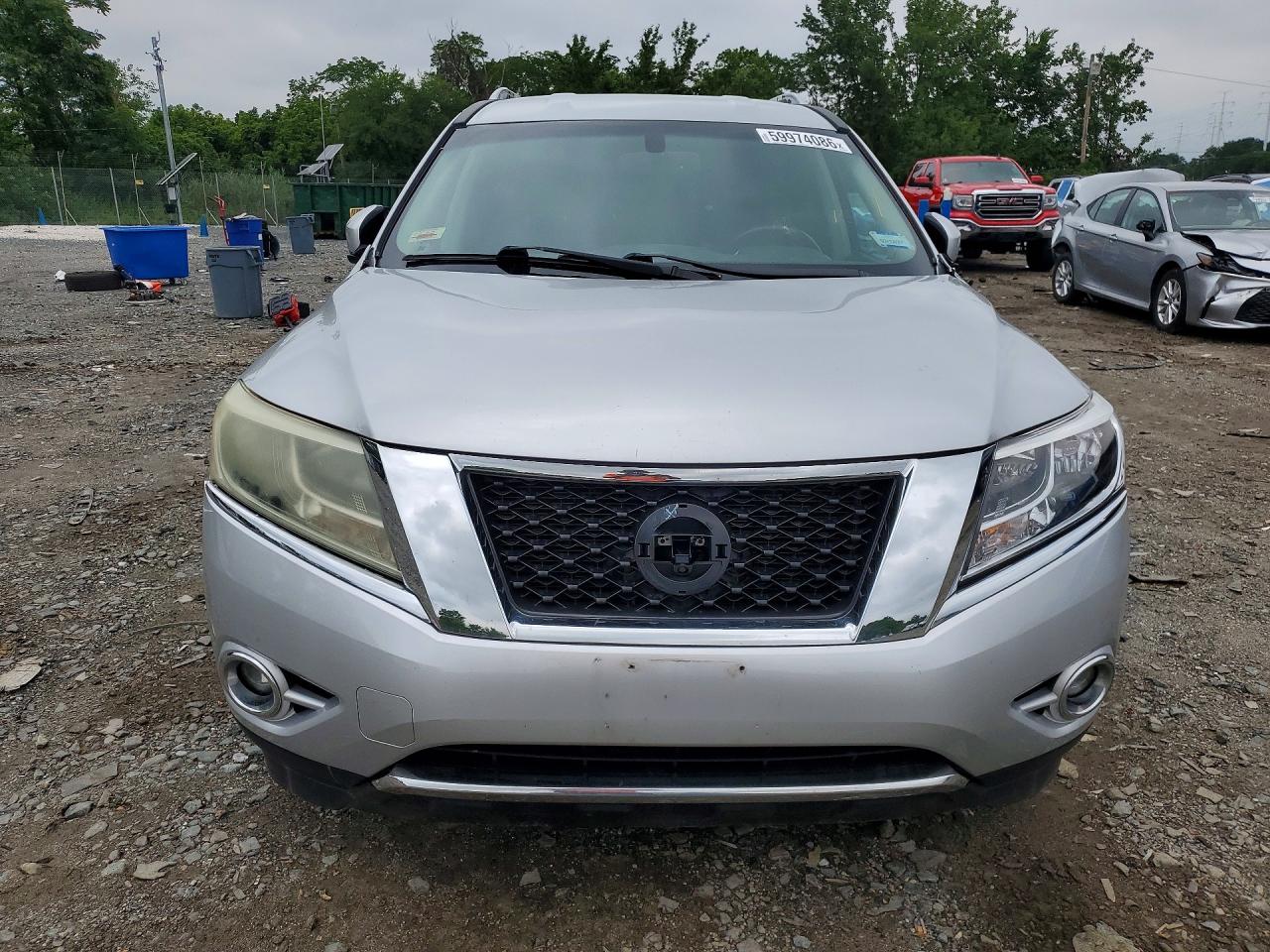 2013 Nissan Pathfinder S Silver vin: 5N1AR2MM9DC617058