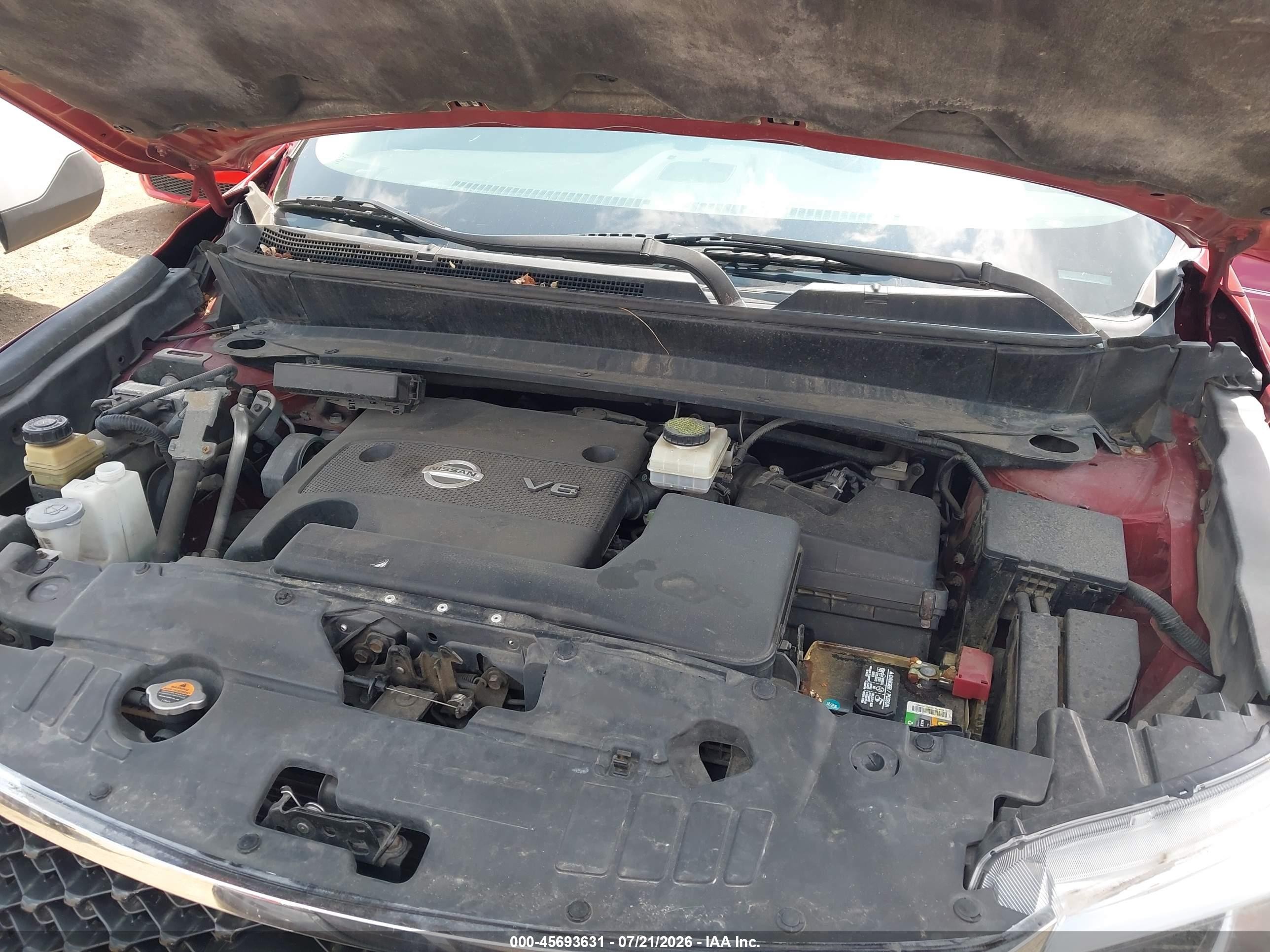 2013 Nissan Pathfinder Sv Red vin: 5N1AR2MM9DC623779