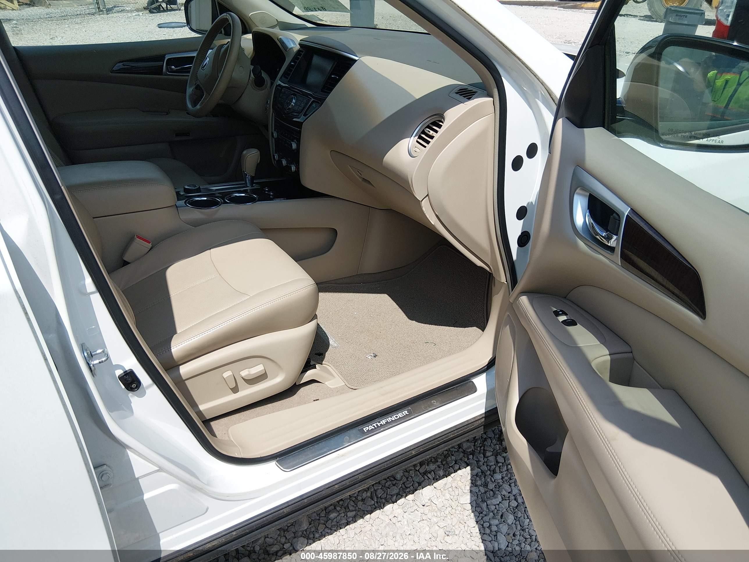 2013 Nissan Pathfinder Platinum White vin: 5N1AR2MM9DC629548
