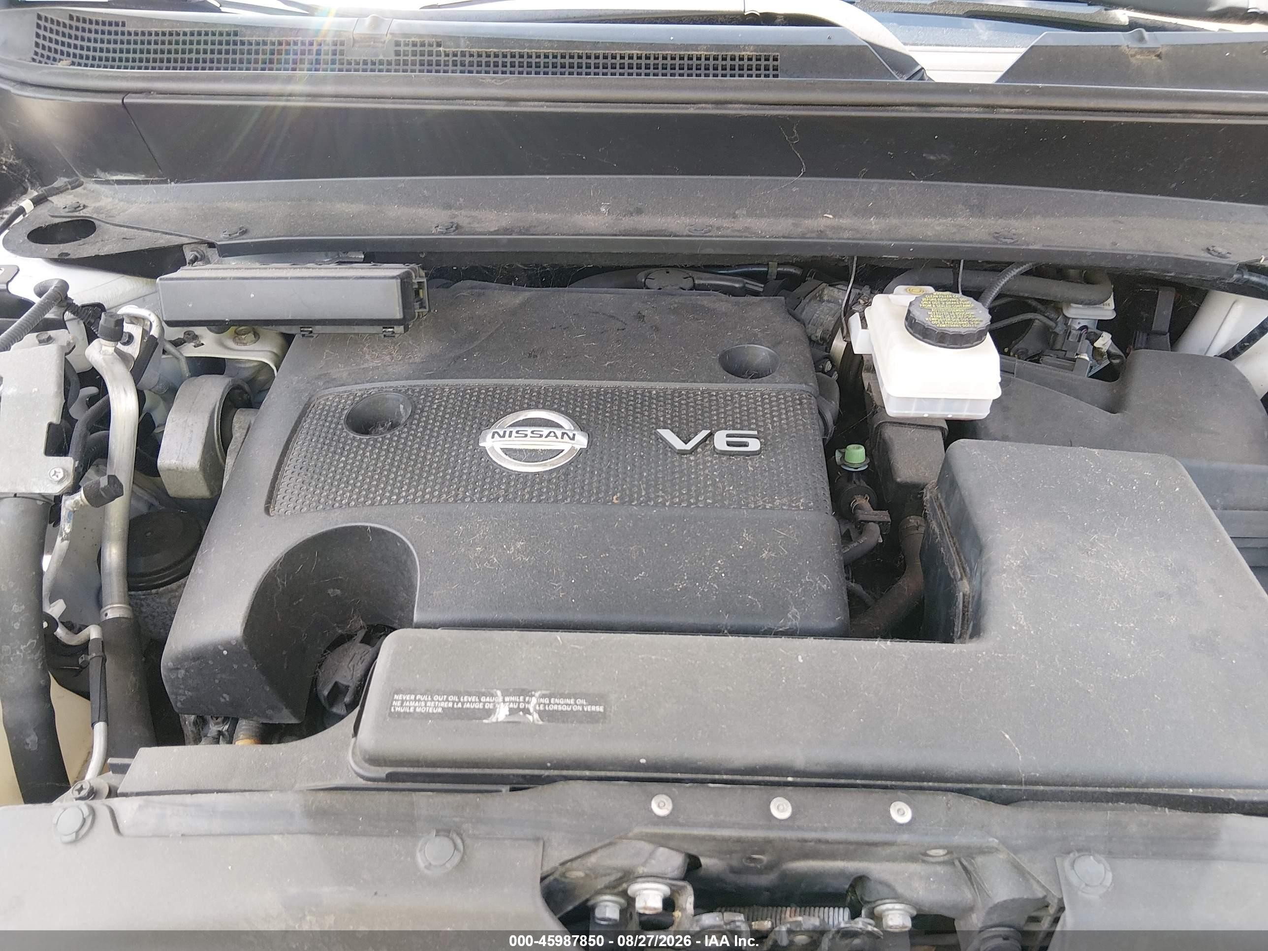2013 Nissan Pathfinder Platinum White vin: 5N1AR2MM9DC629548