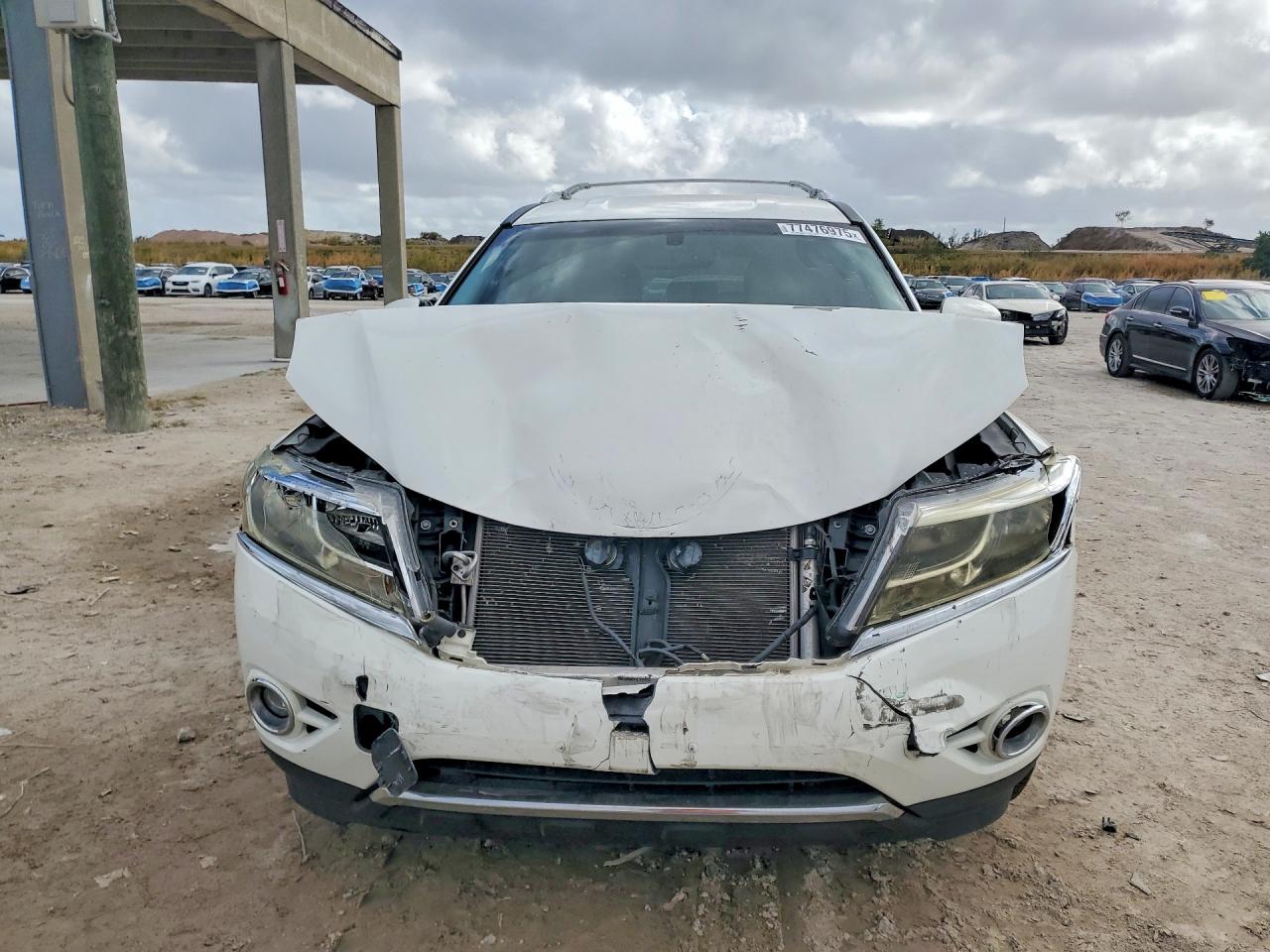 2013 Nissan Pathfinder S White vin: 5N1AR2MM9DC641361