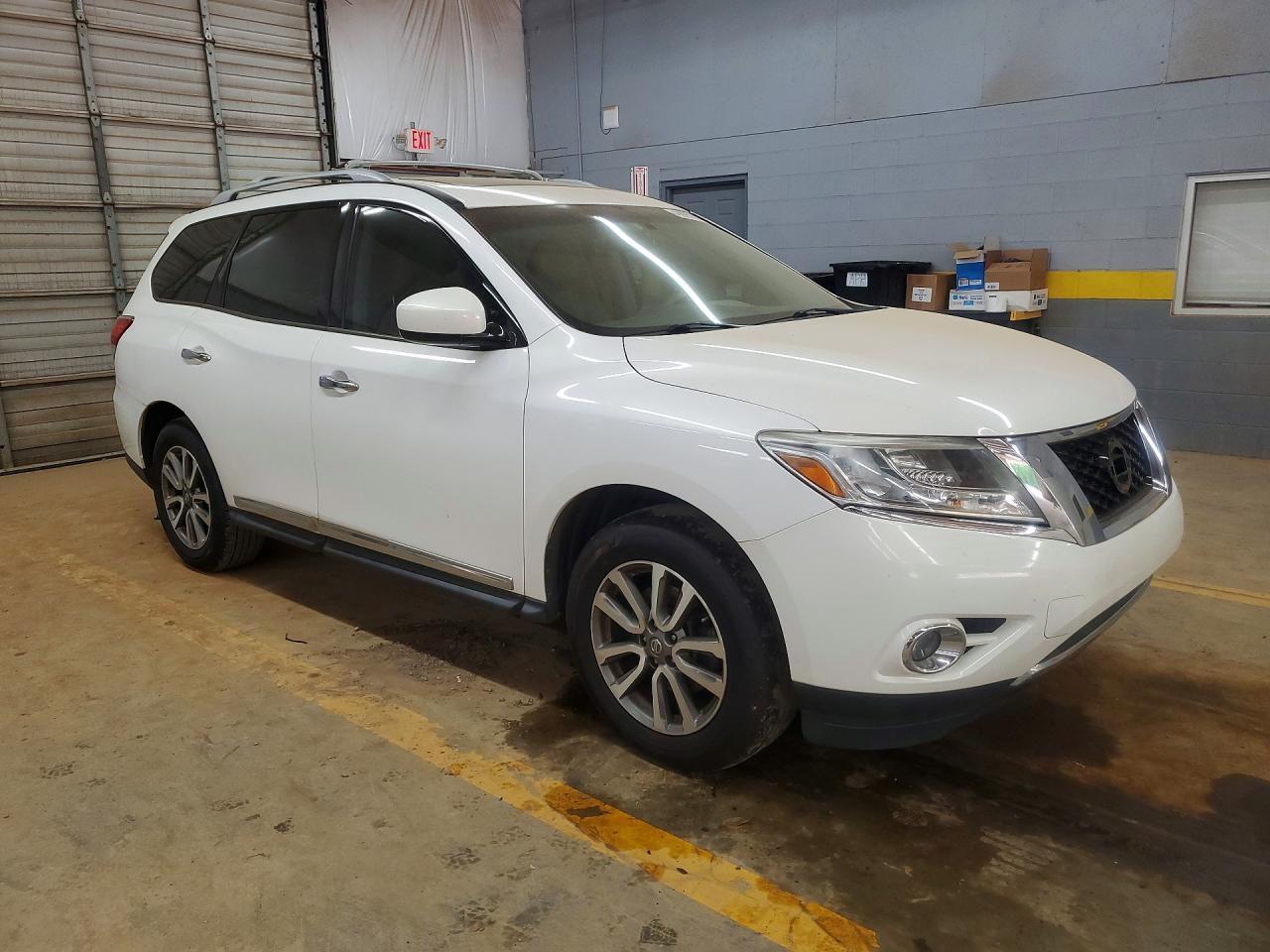 2013 Nissan Pathfinder S White vin: 5N1AR2MM9DC671198