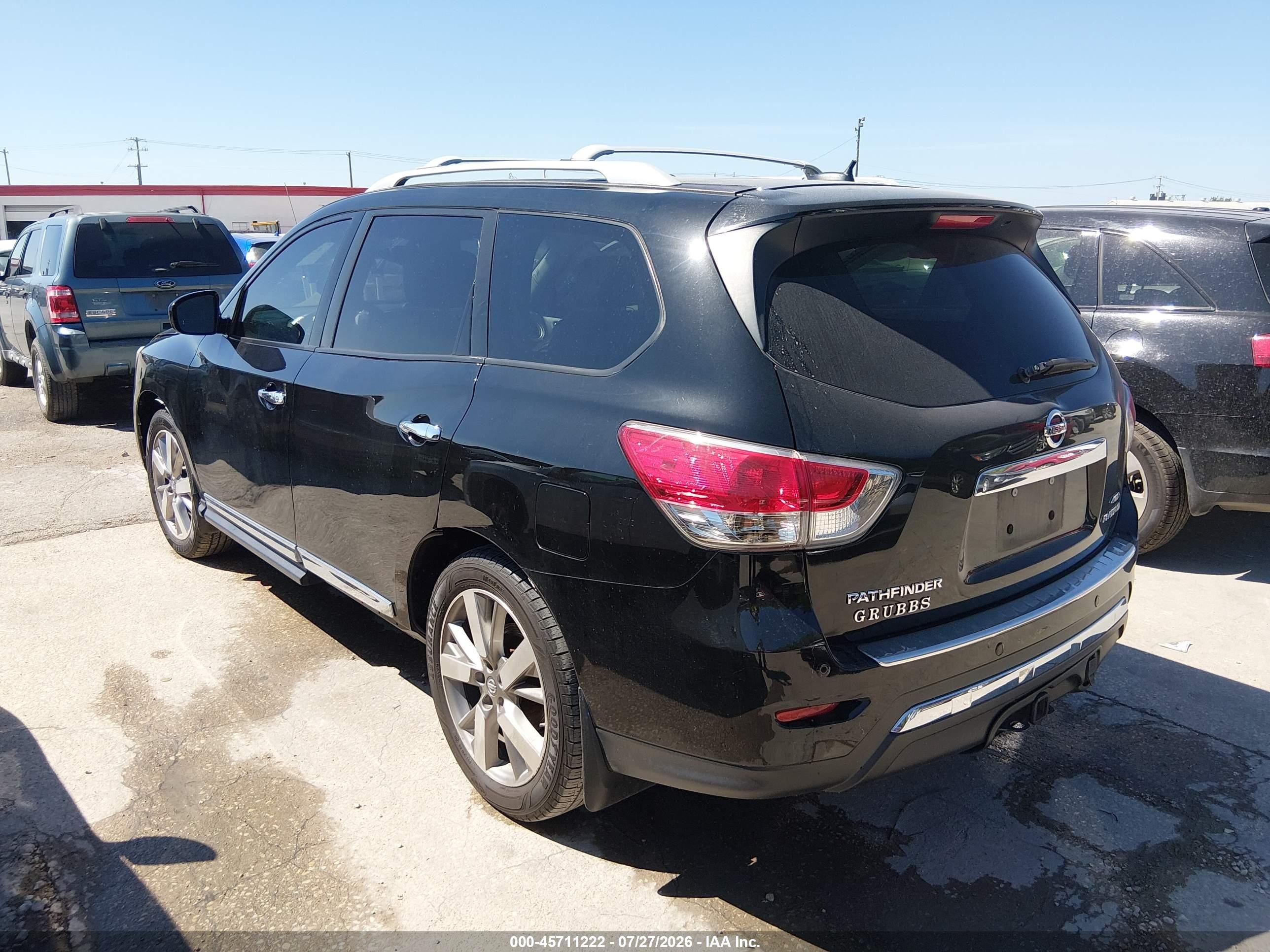 2014 Nissan Pathfinder Platinum Black vin: 5N1AR2MM9EC610550
