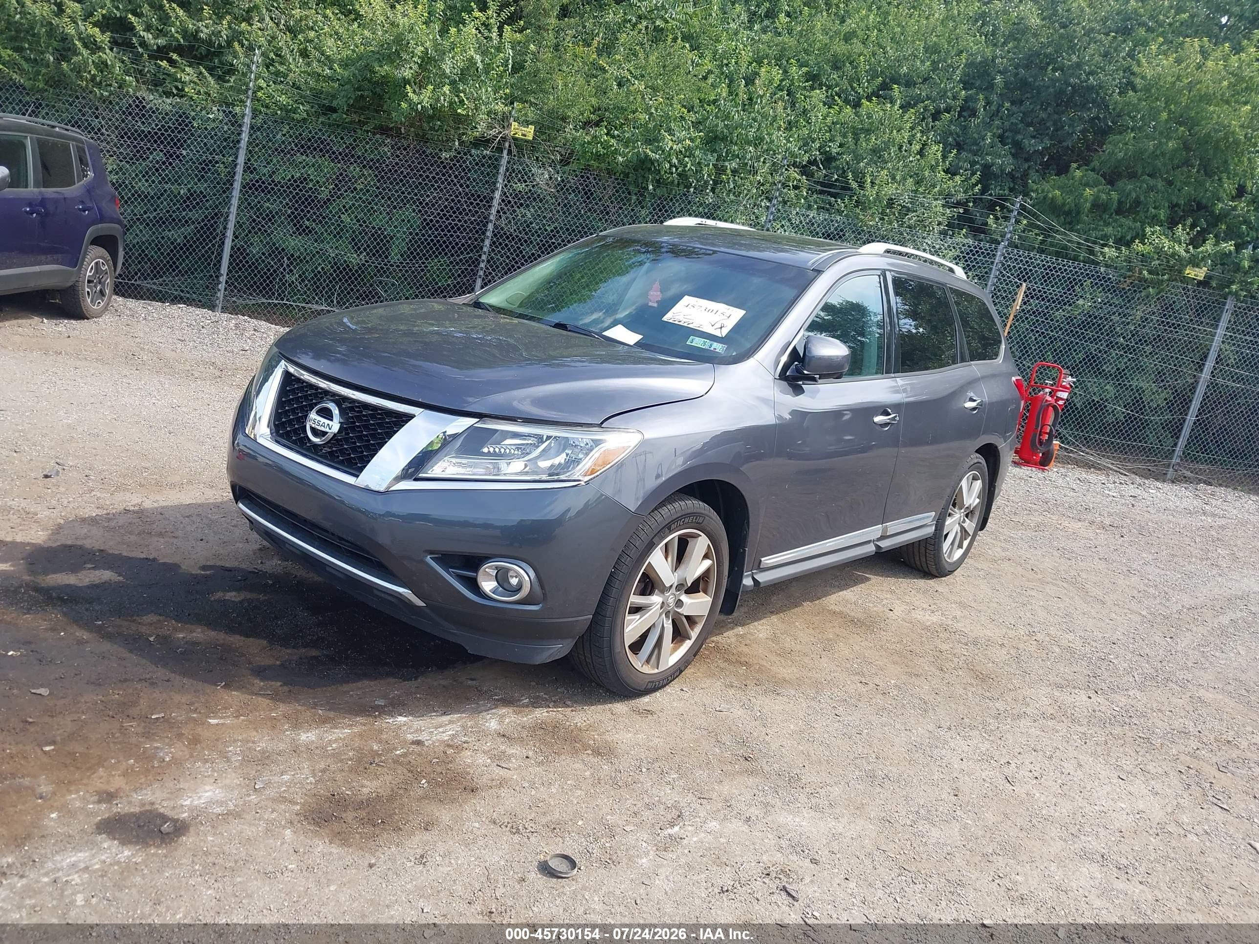 2014 Nissan Pathfinder Platinum Gray vin: 5N1AR2MM9EC625338