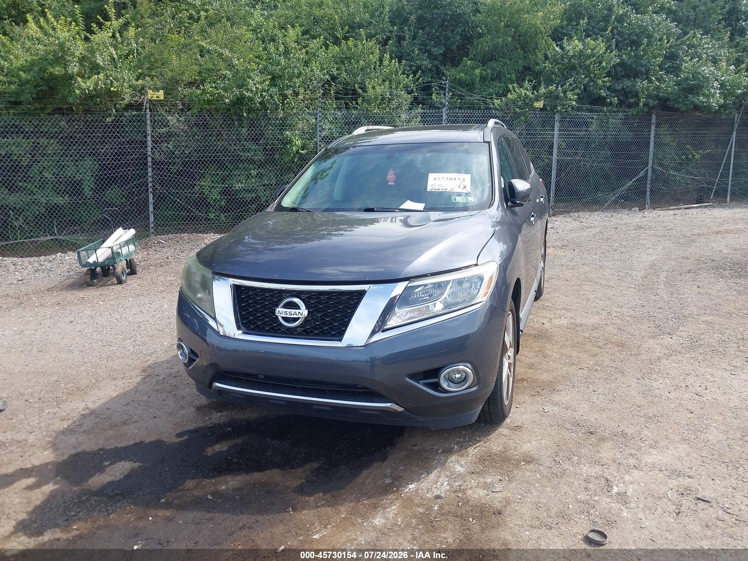 2014 Nissan Pathfinder Platinum Gray vin: 5N1AR2MM9EC625338