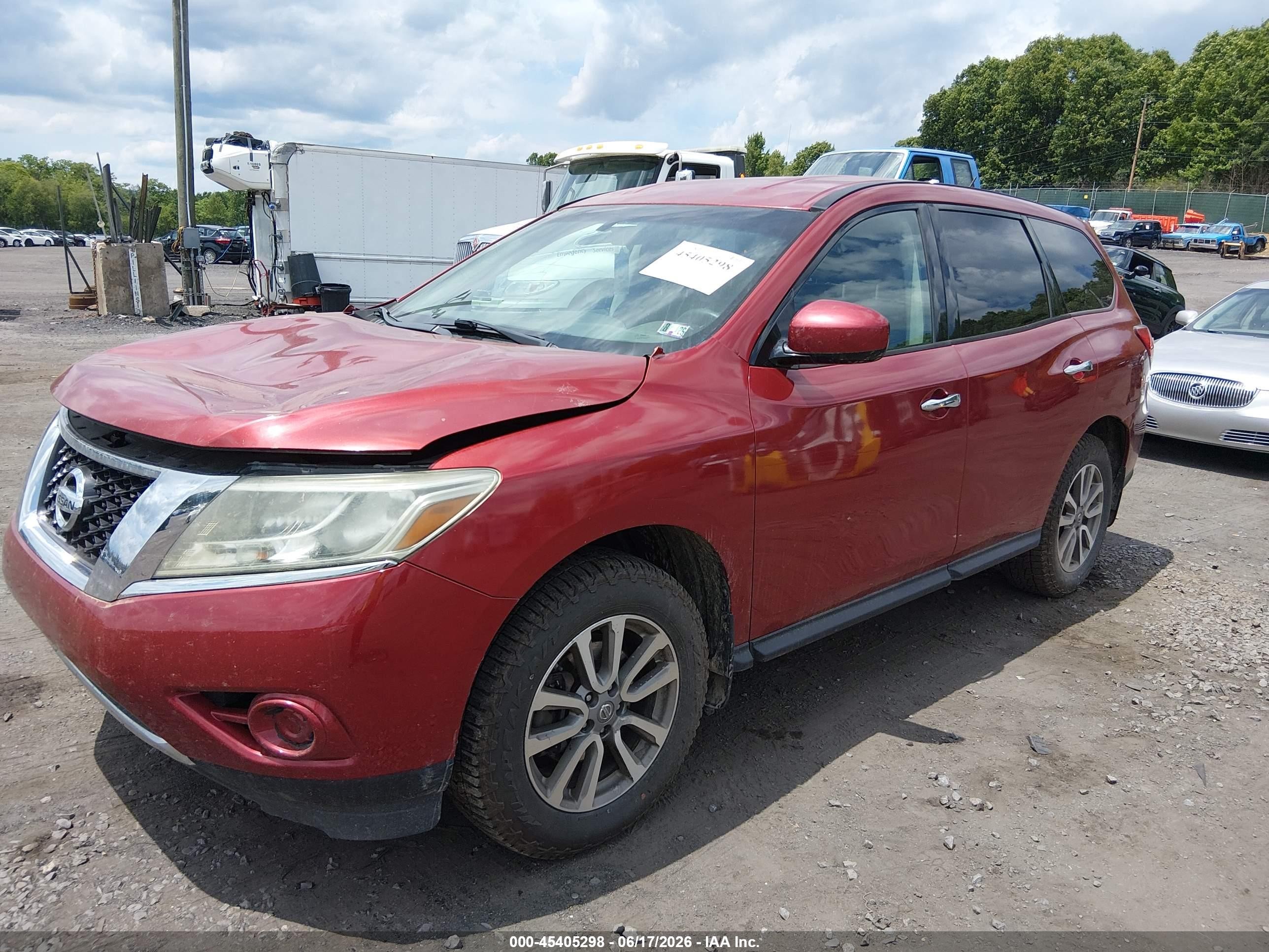 2014 Nissan Pathfinder S Красный vin: 5N1AR2MM9EC650062