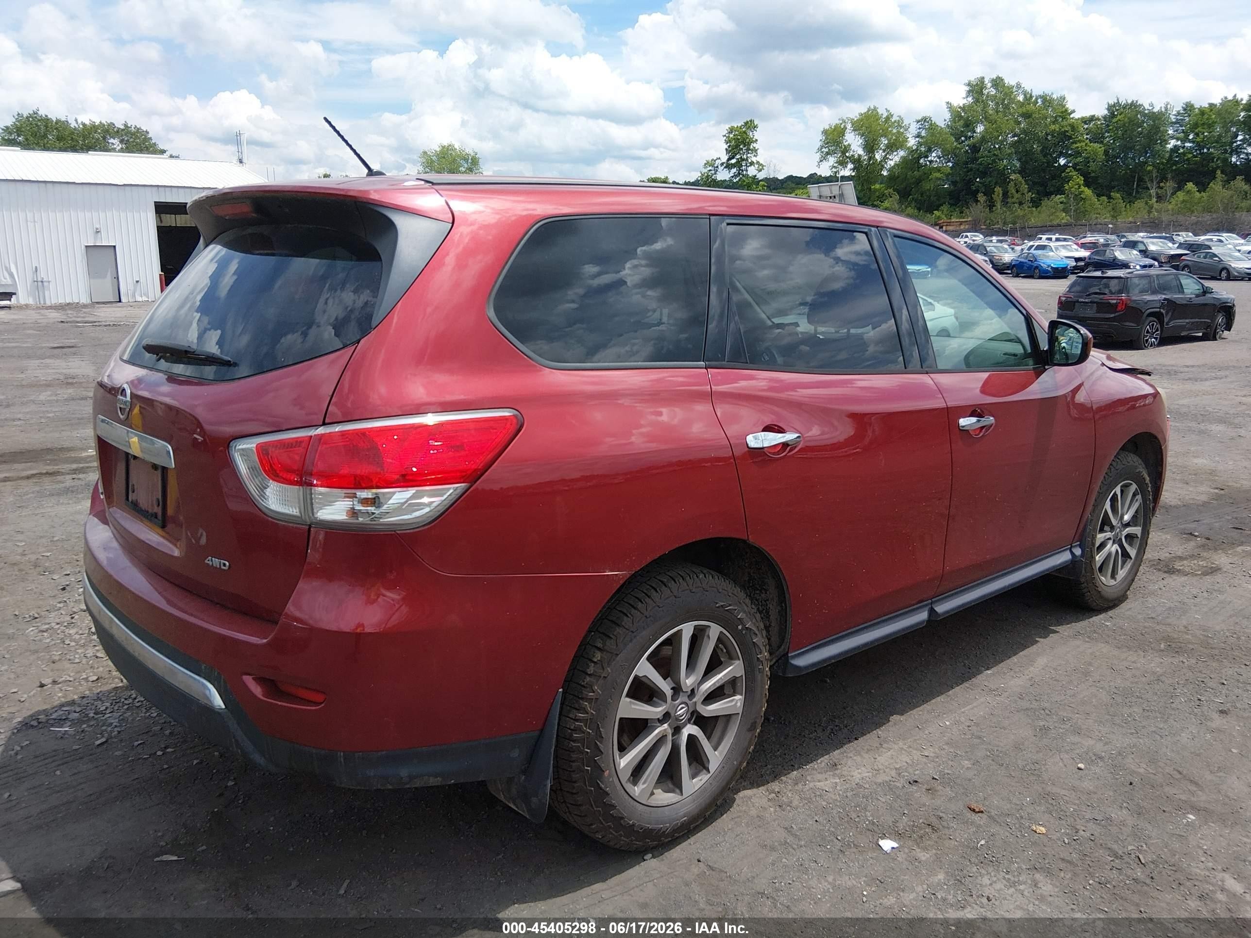 2014 Nissan Pathfinder S Красный vin: 5N1AR2MM9EC650062