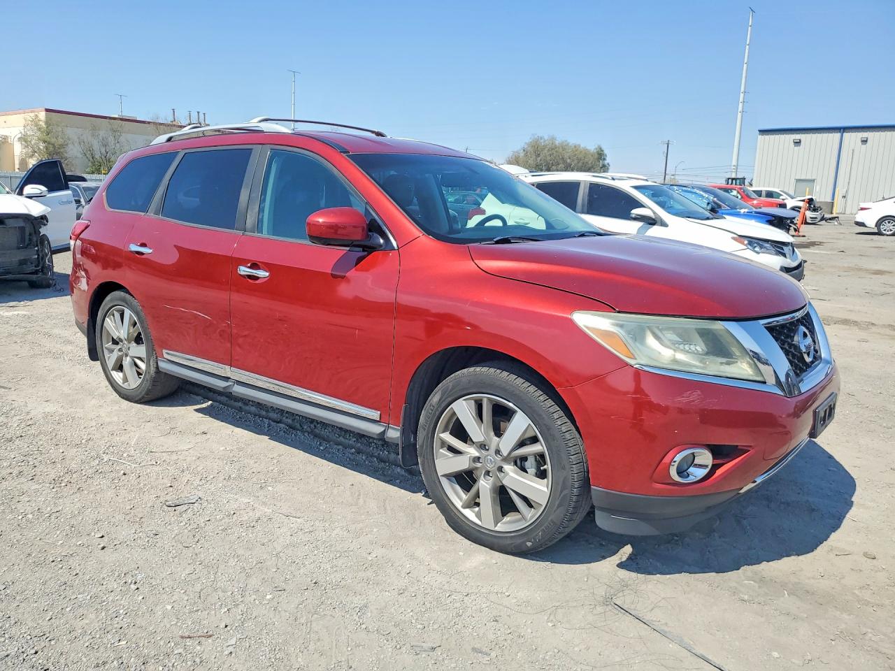 2014 Nissan Pathfinder Platinum Red vin: 5N1AR2MM9EC678072
