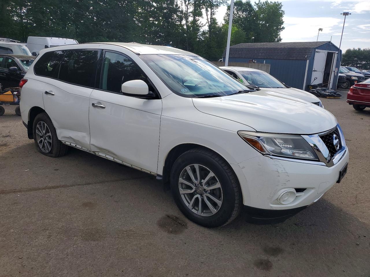 2014 Nissan Pathfinder S White vin: 5N1AR2MM9EC682865