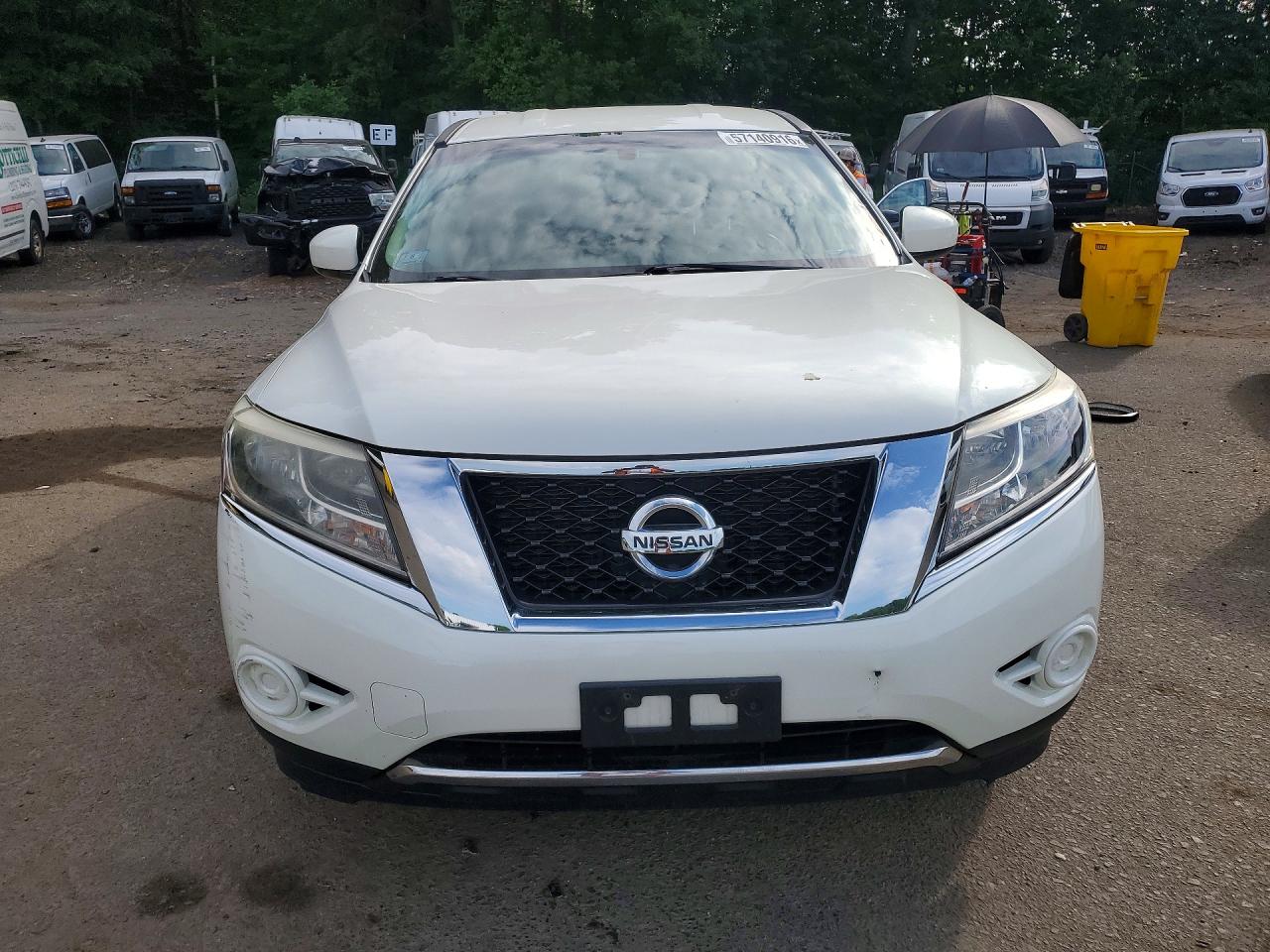 2014 Nissan Pathfinder S White vin: 5N1AR2MM9EC682865