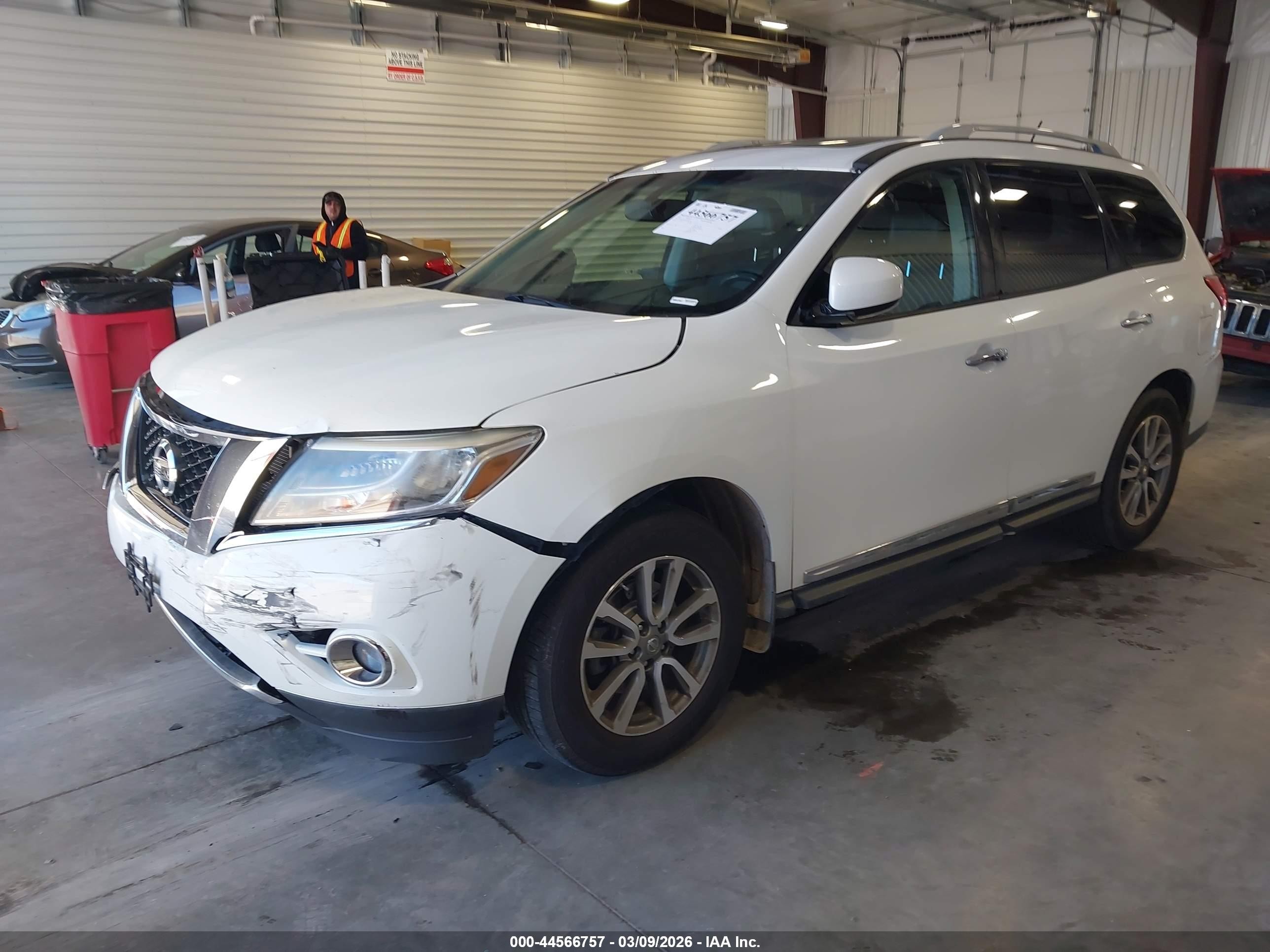 2014 Nissan Pathfinder Sl White vin: 5N1AR2MM9EC684776