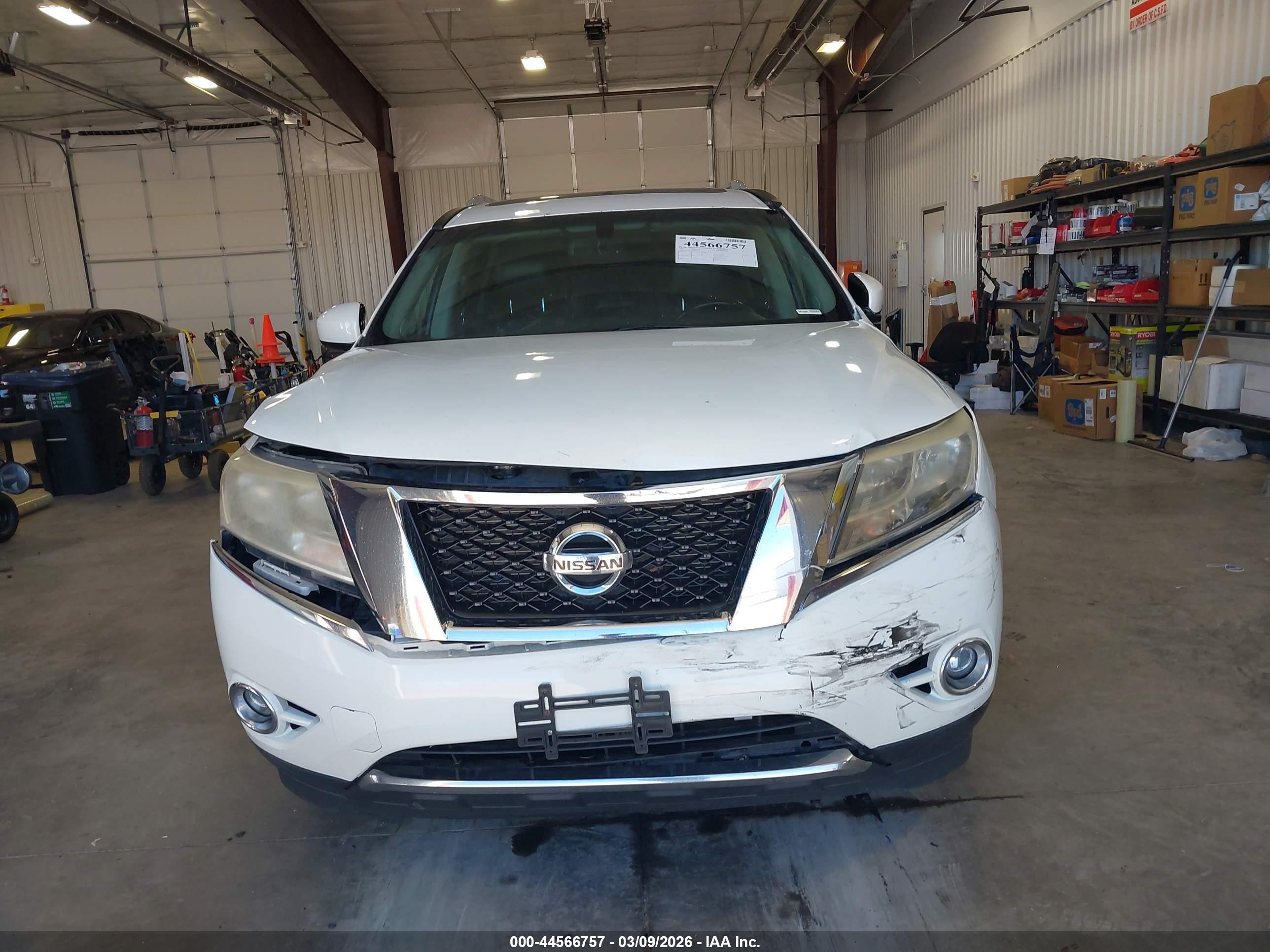 2014 Nissan Pathfinder Sl White vin: 5N1AR2MM9EC684776