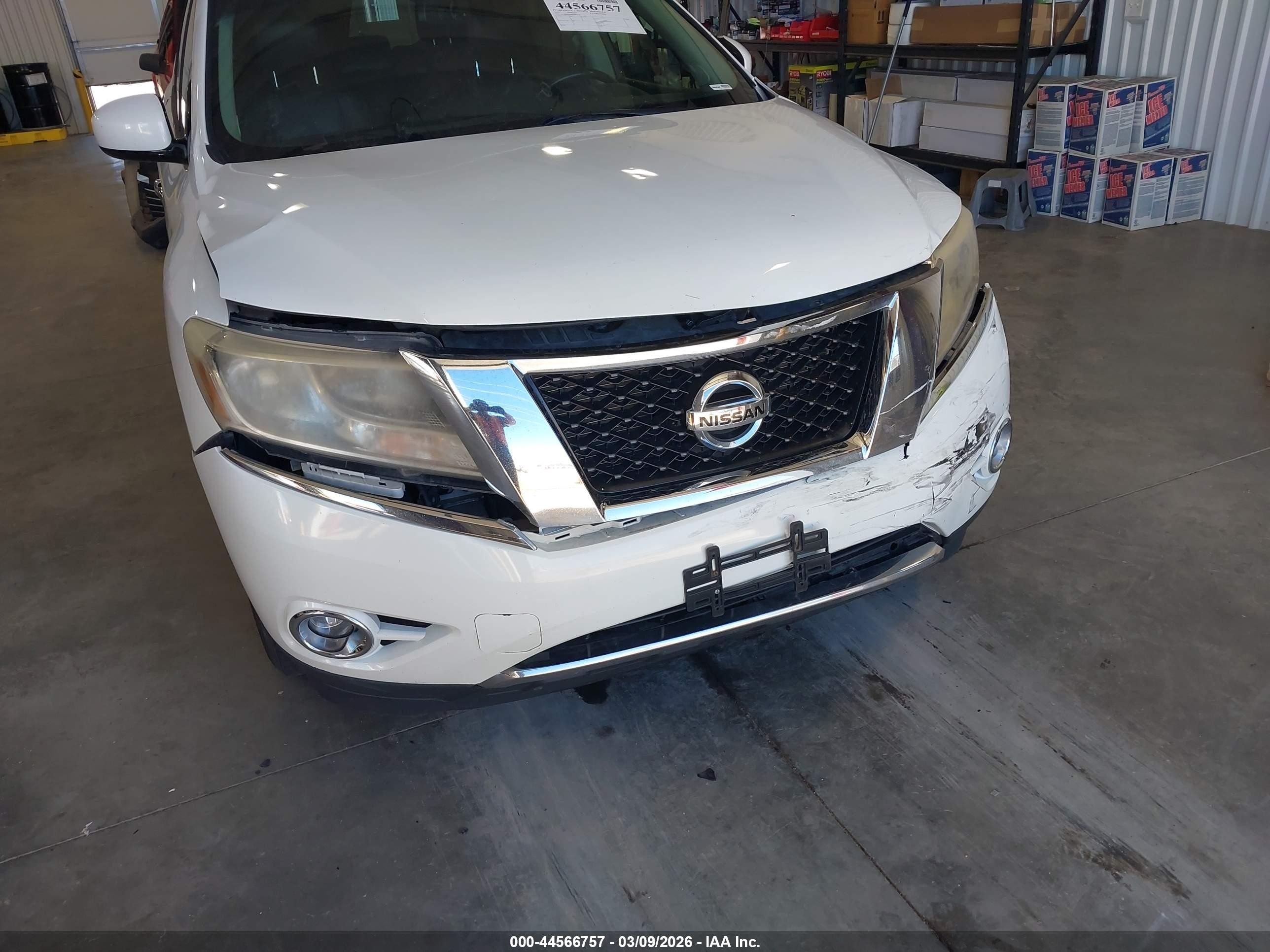 2014 Nissan Pathfinder Sl White vin: 5N1AR2MM9EC684776